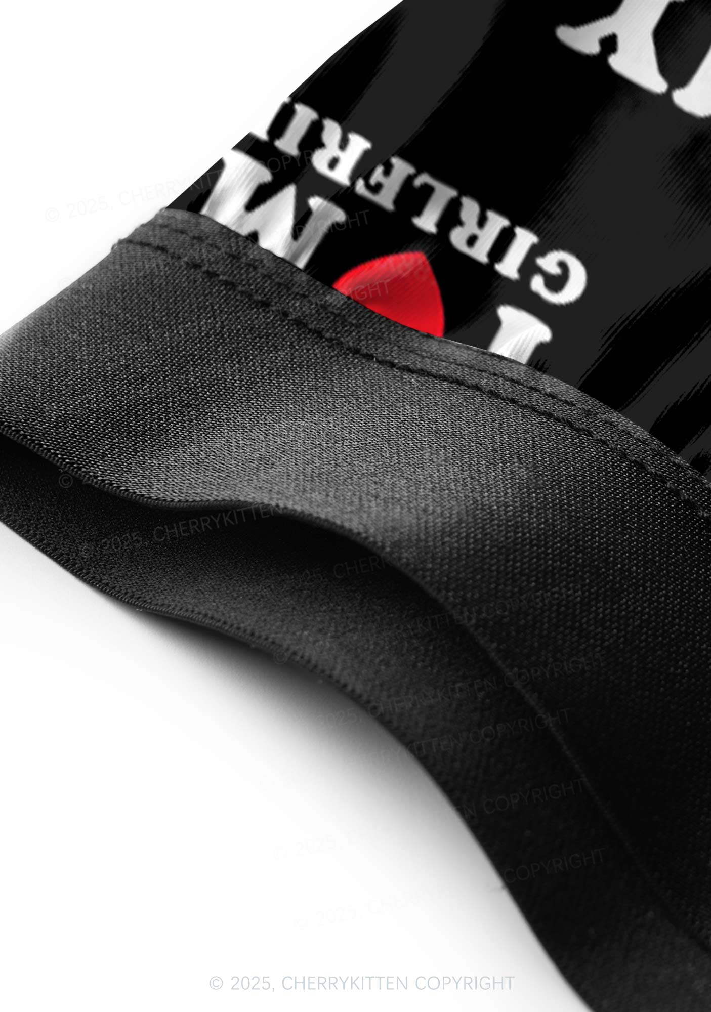I Love My BF GF Valentine's Day Y2K Print Couples Boxer Thong Set Cherrykitten - Image 6