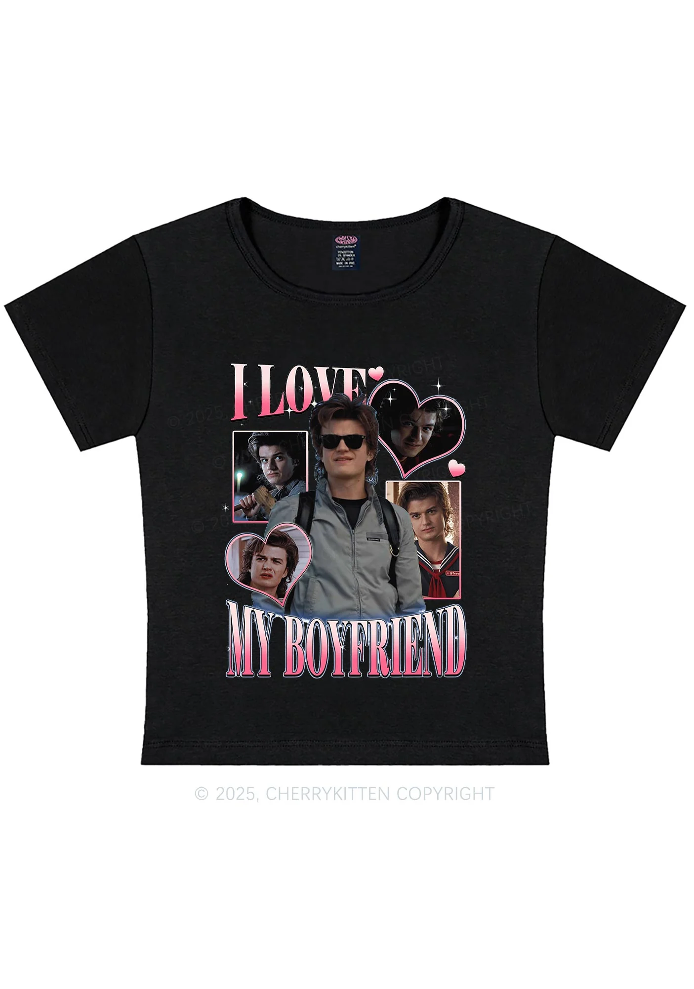 I Love My BF SH Y2K Baby Tee Cherrykitten - Image 3