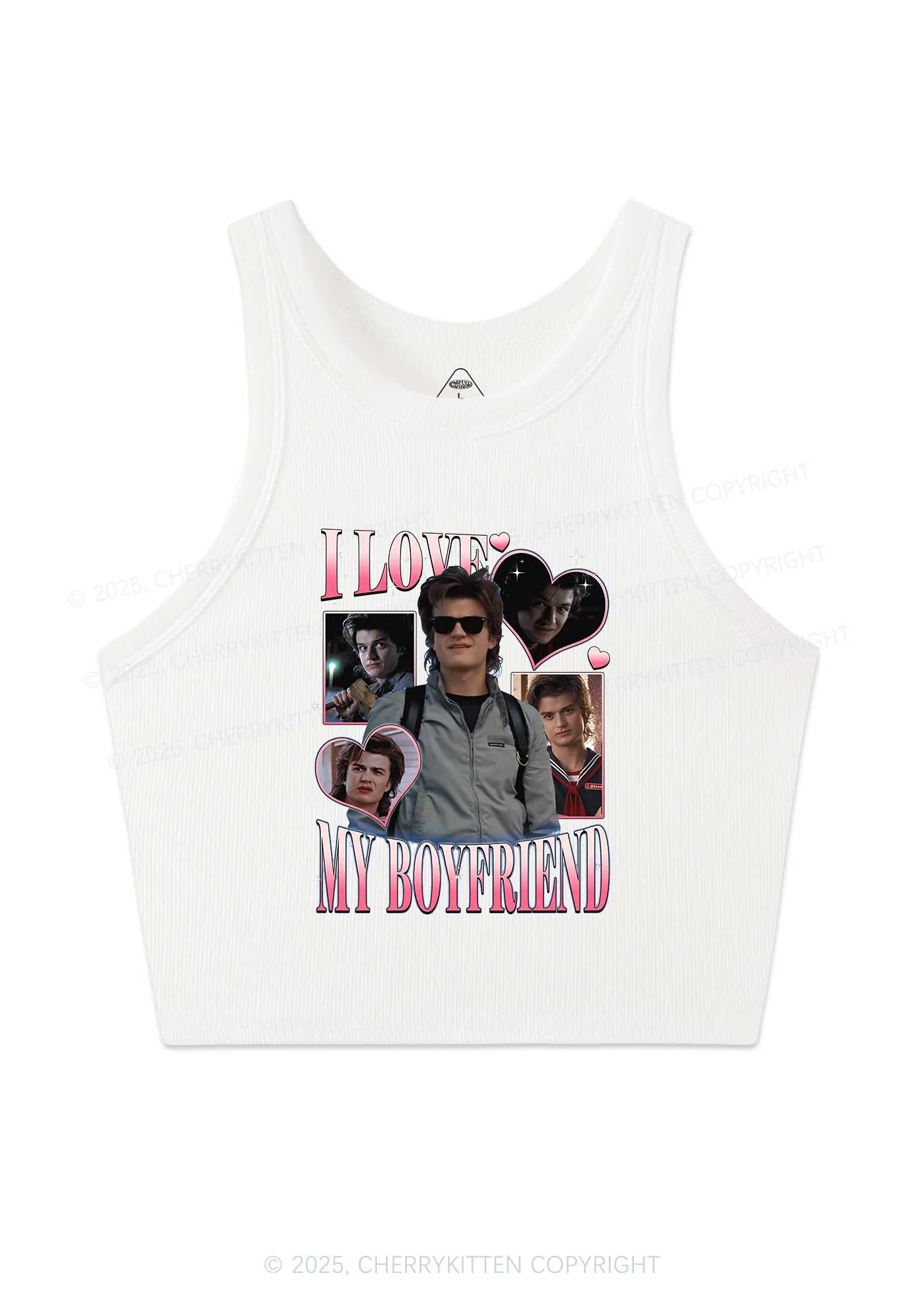 I Love My BF SH Y2K Crop Tank Top Cherrykitten - Image 3