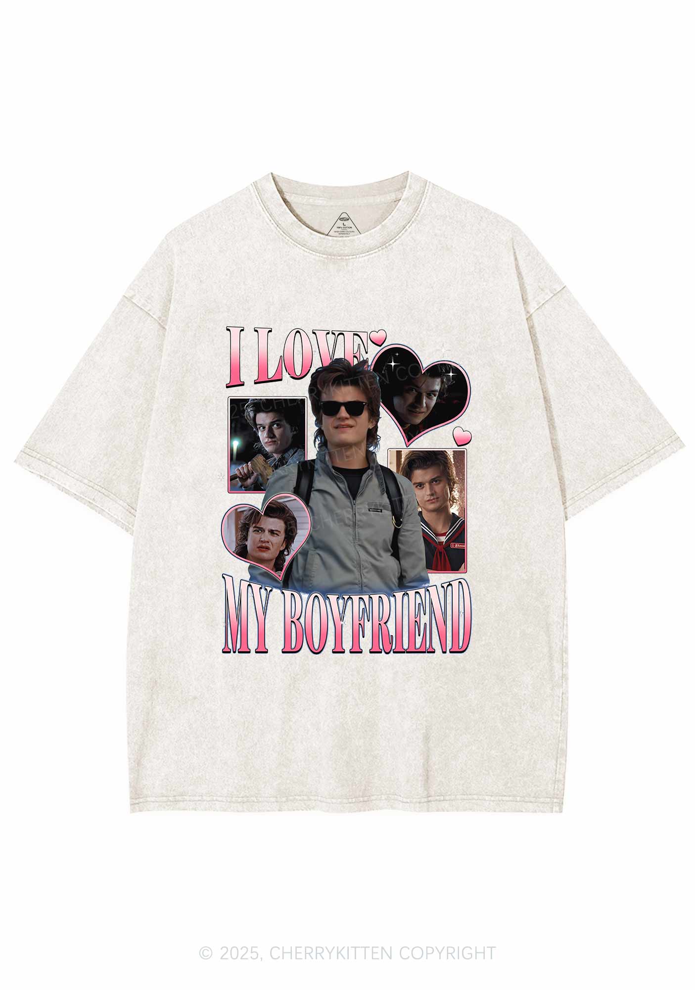 I Love My BF SH Y2K Shirts Washed Tee Cherrykitten - Image 4