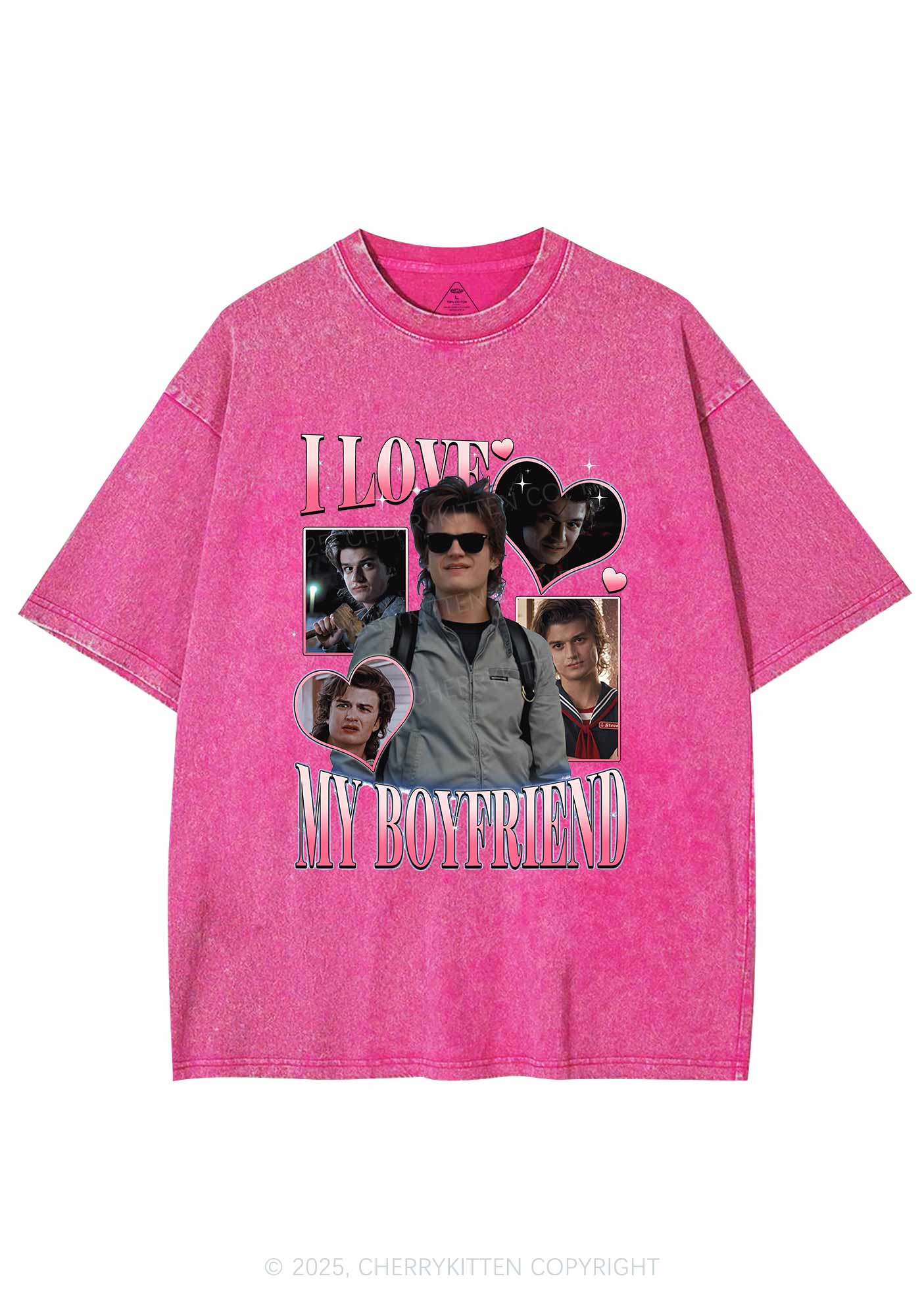 I Love My BF SH Y2K Shirts Washed Tee Cherrykitten - Image 5