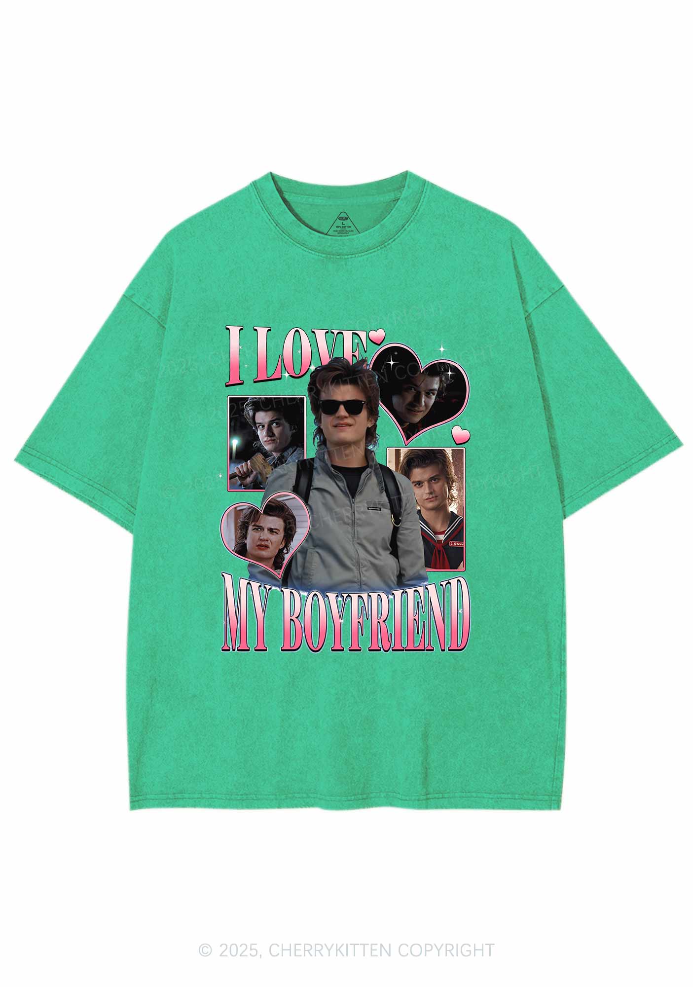 I Love My BF SH Y2K Shirts Washed Tee Cherrykitten - Image 7