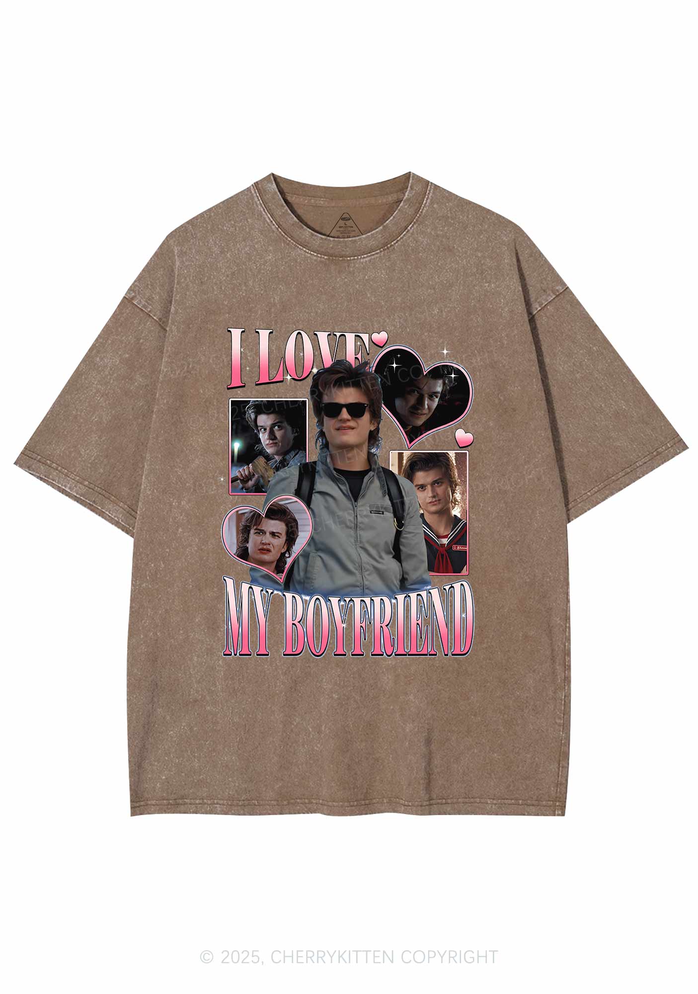 I Love My BF SH Y2K Shirts Washed Tee Cherrykitten - Image 8