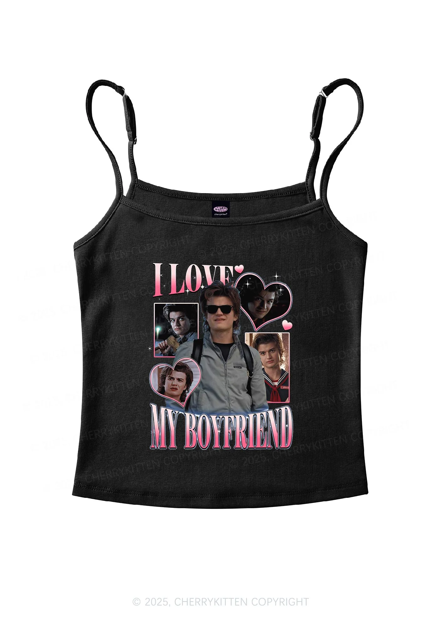 I Love My BF SH Y2K Spaghetti Strap Cami Cherrykitten - Image 3