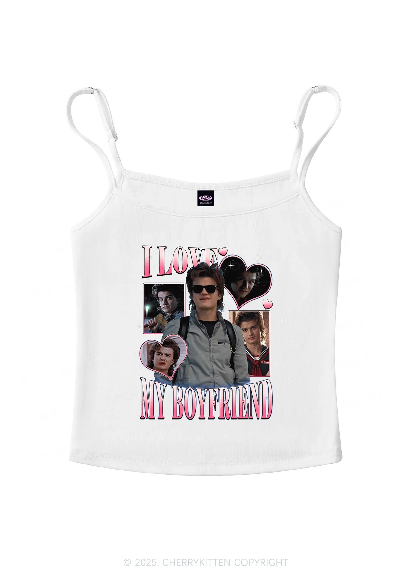 I Love My BF SH Y2K Spaghetti Strap Cami Cherrykitten - Image 4