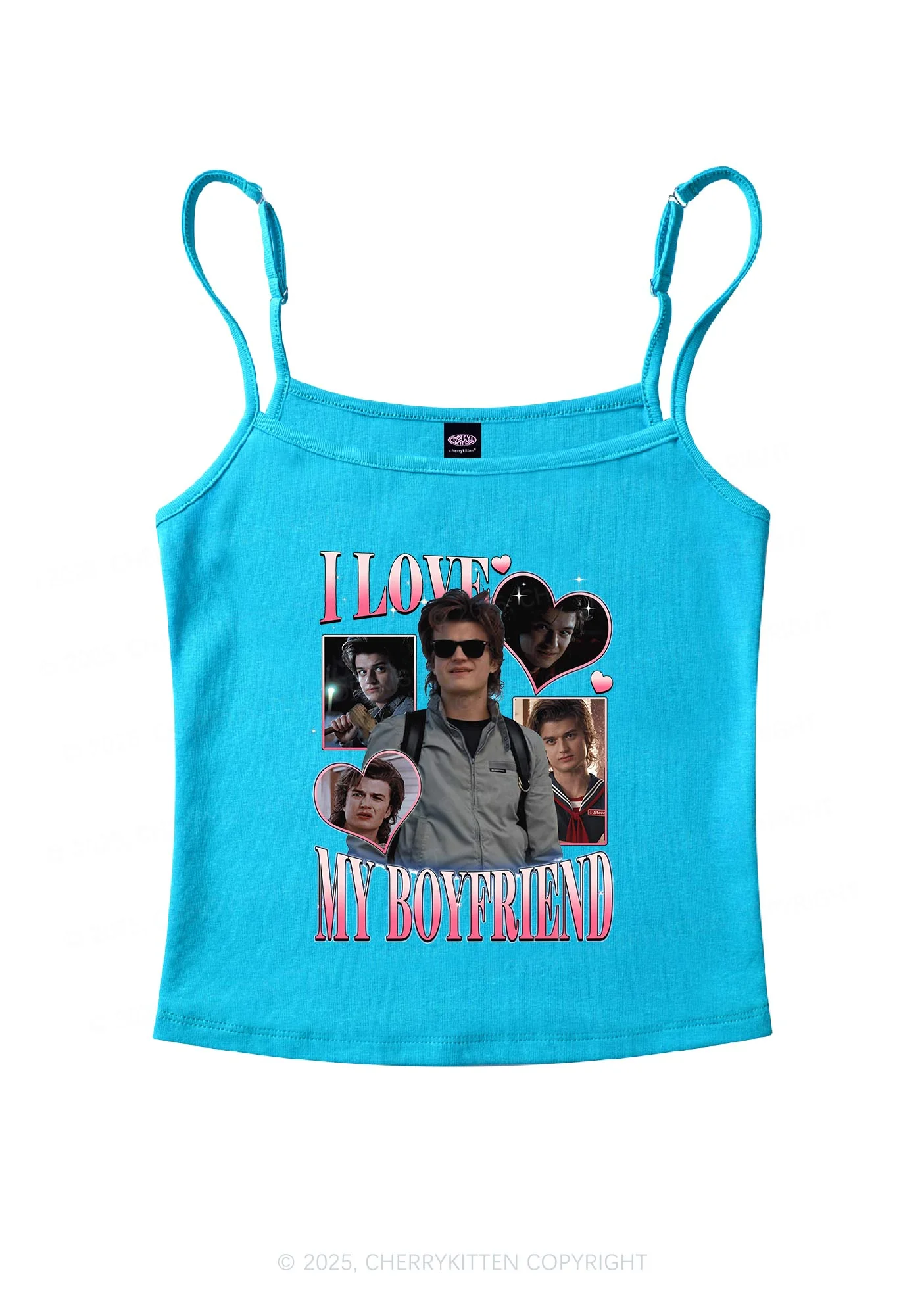 I Love My BF SH Y2K Spaghetti Strap Cami Cherrykitten - Image 5