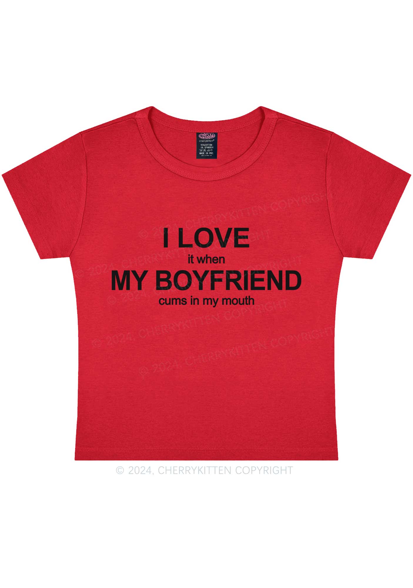 I Love My BF Y2K Baby Tee Cherrykitten - Image 6