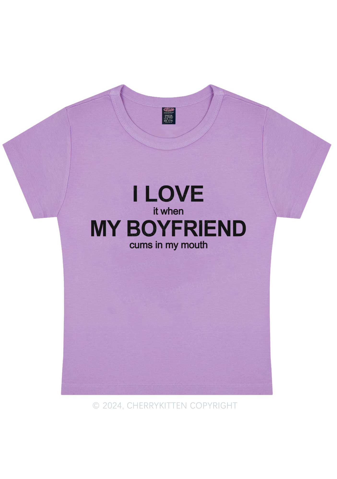 I Love My BF Y2K Baby Tee Cherrykitten - Image 7