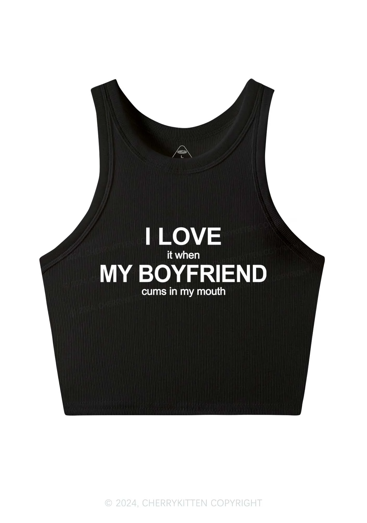 I Love My BF Y2K Crop Tank Top Cherrykitten - Image 3
