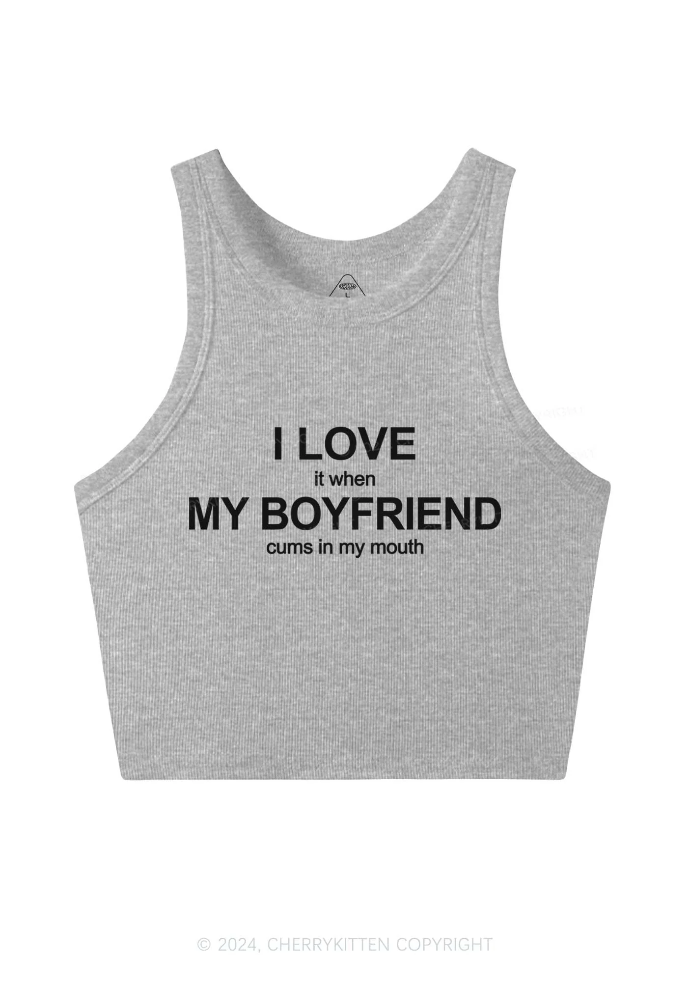 I Love My BF Y2K Crop Tank Top Cherrykitten - Image 4