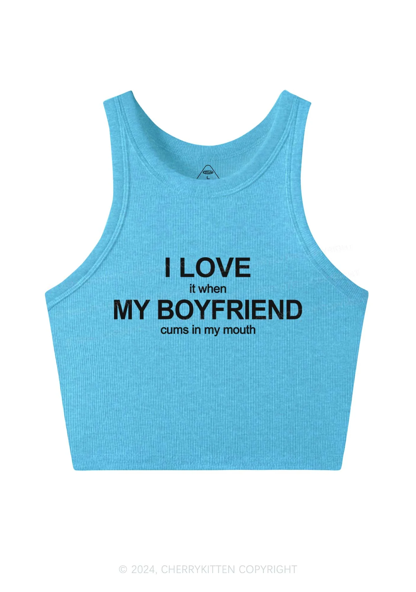 I Love My BF Y2K Crop Tank Top Cherrykitten - Image 5