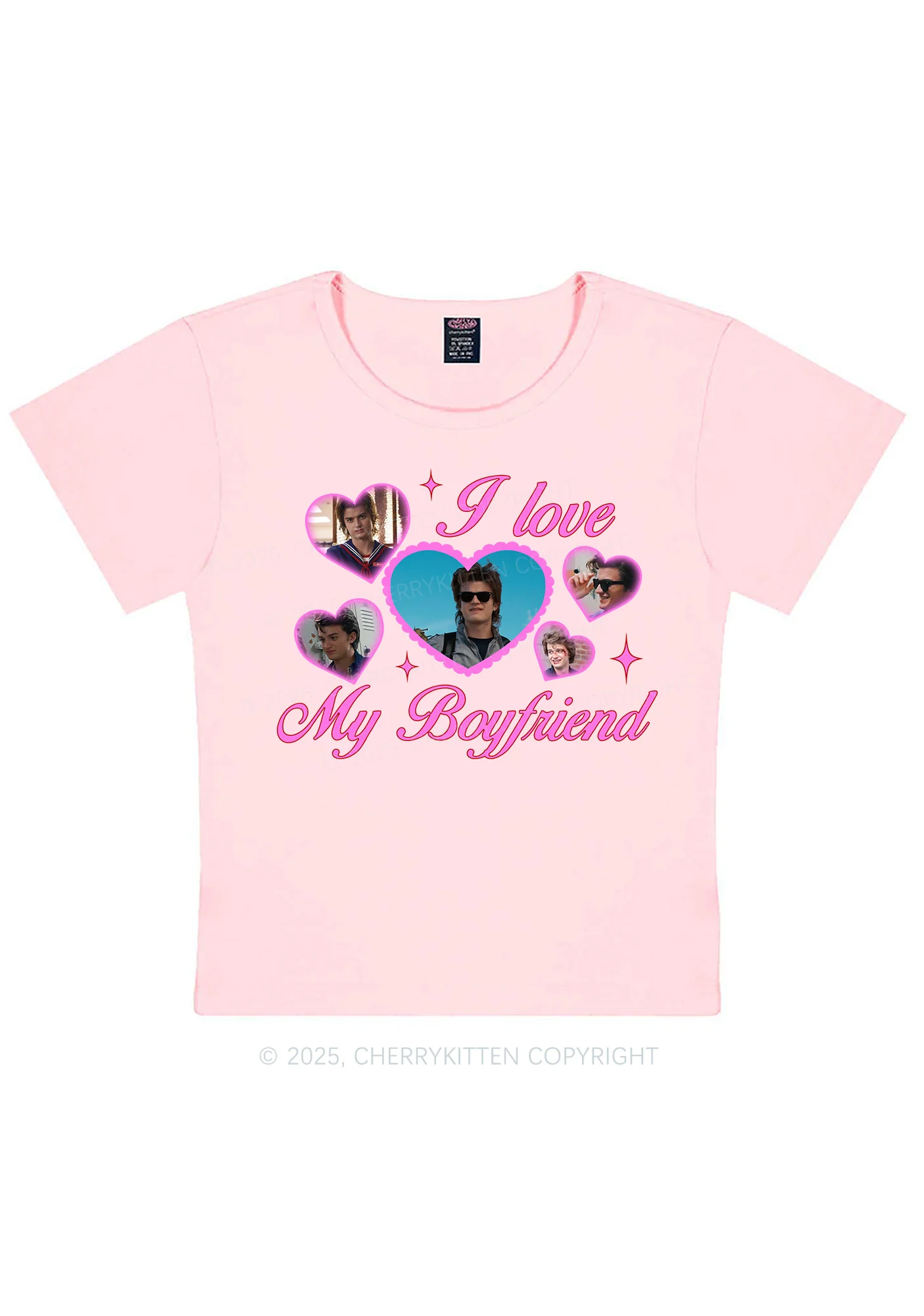 I Love My Boyfriend SH Y2K Baby Tee Cherrykitten - Image 10