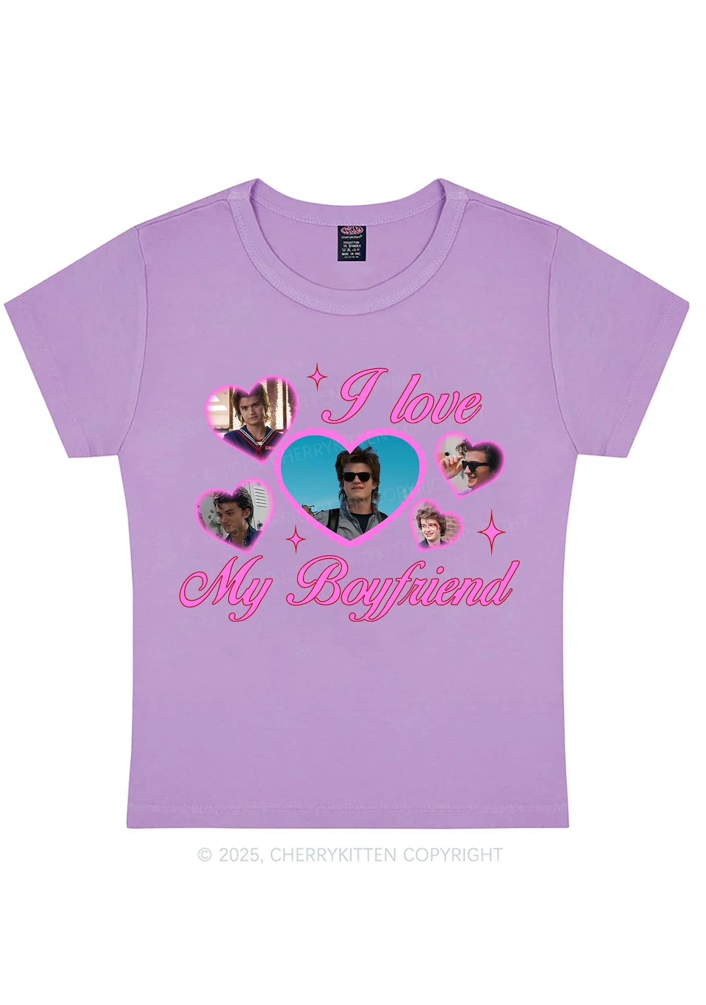 I Love My Boyfriend SH Y2K Baby Tee Cherrykitten - Image 5