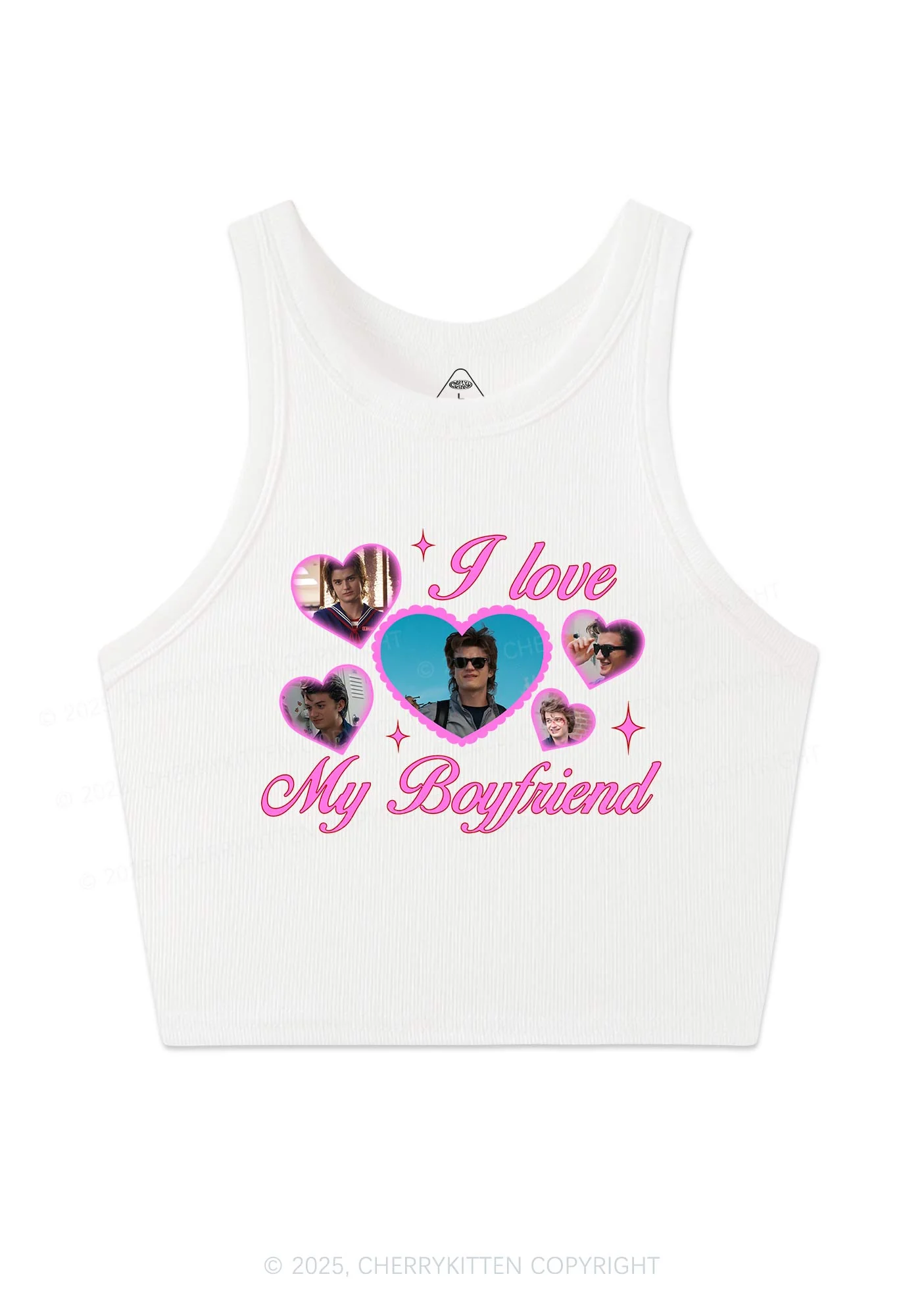 I Love My Boyfriend SH Y2K Crop Tank Top Cherrykitten - Image 4