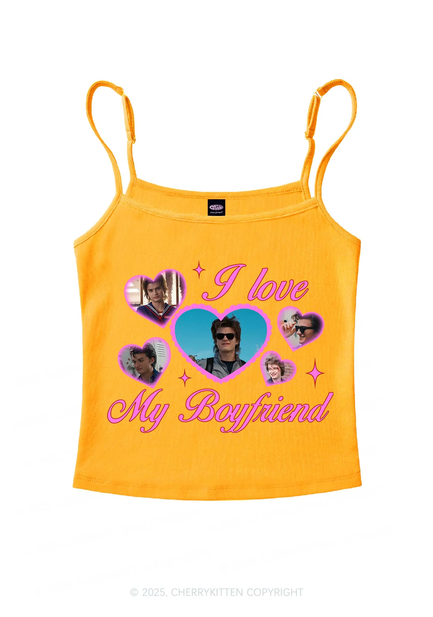 I Love My Boyfriend SH Y2K Spaghetti Strap Cami Cherrykitten - Image 6