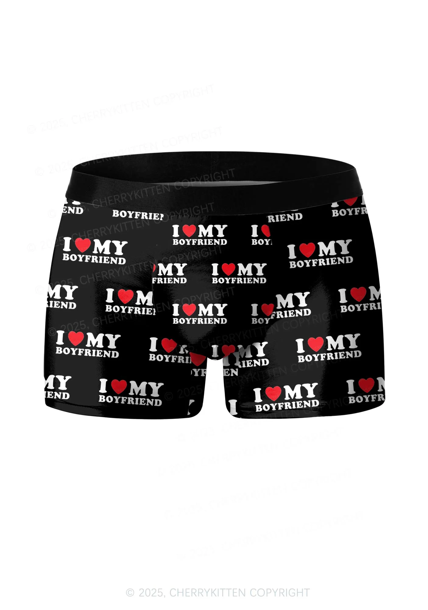 I Love My Boyfriend Valentine's Day Y2K Print Couples Boxer Briefs Set Cherrykitten - Image 2