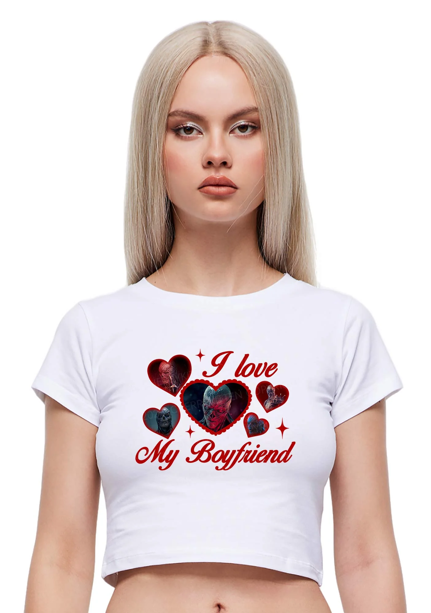 I Love My Boyfriend VN Y2K Baby Tee Cherrykitten - Image 2