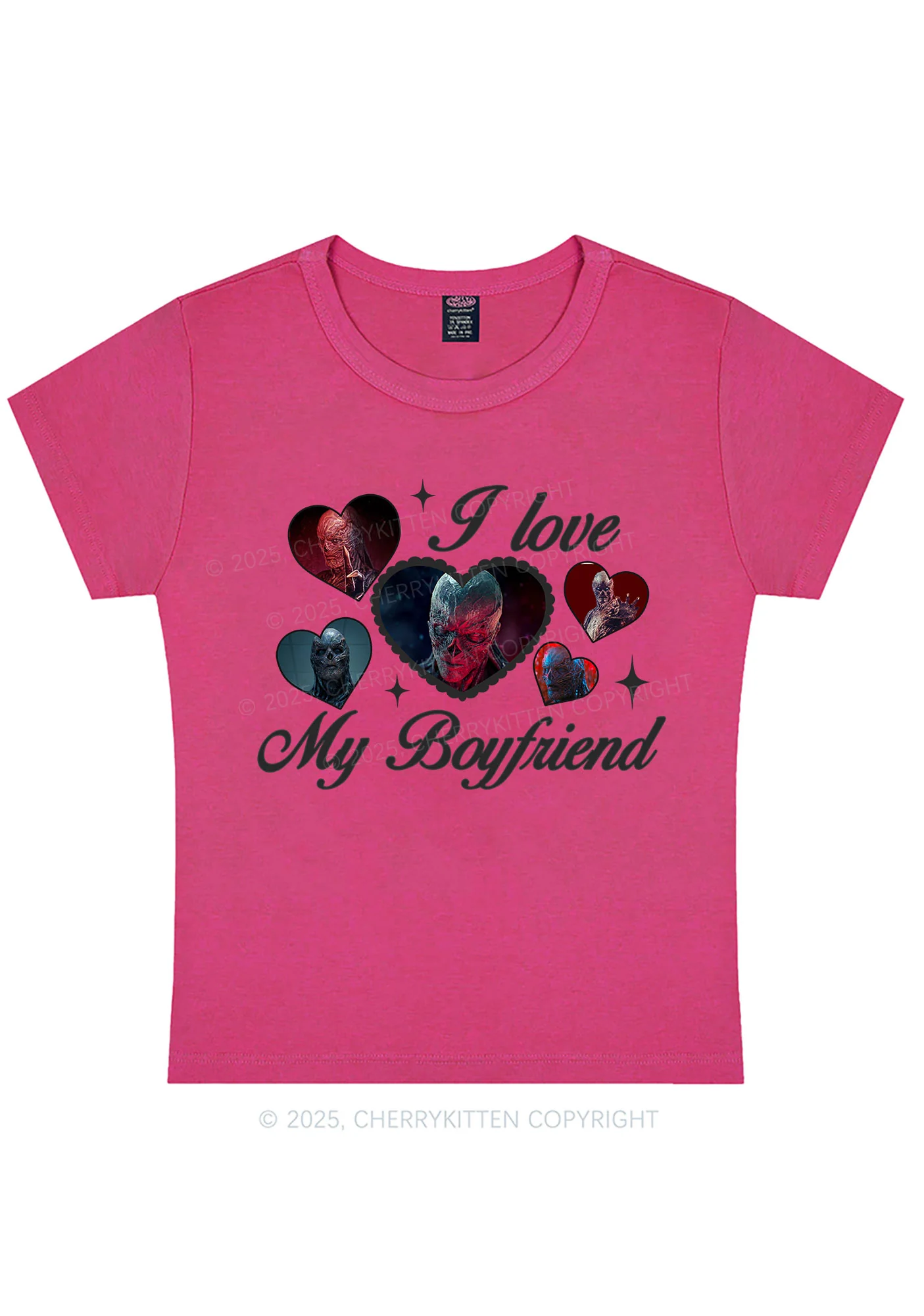 I Love My Boyfriend VN Y2K Baby Tee Cherrykitten - Image 4