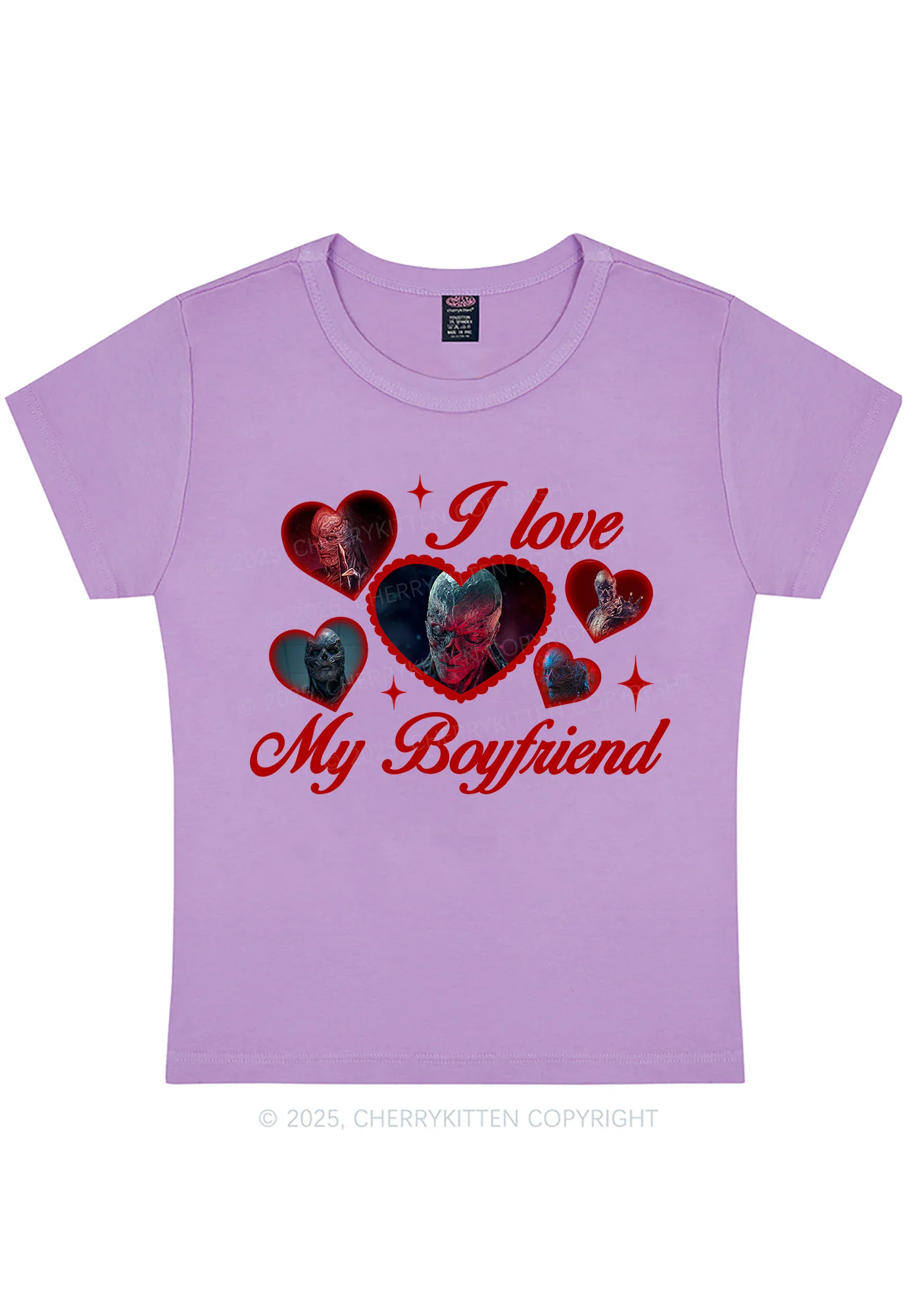 I Love My Boyfriend VN Y2K Baby Tee Cherrykitten - Image 5