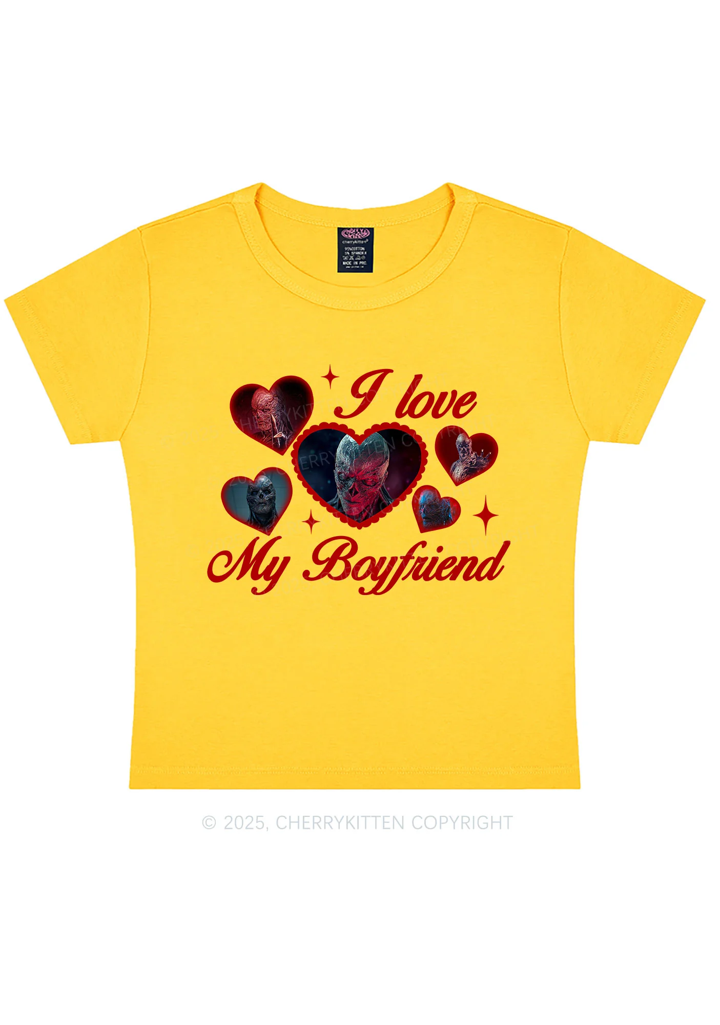 I Love My Boyfriend VN Y2K Baby Tee Cherrykitten - Image 6