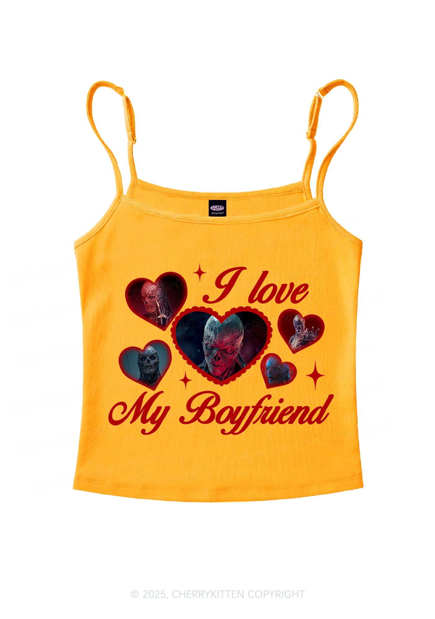 I Love My Boyfriend VN Y2K Spaghetti Strap Cami Cherrykitten - Image 5