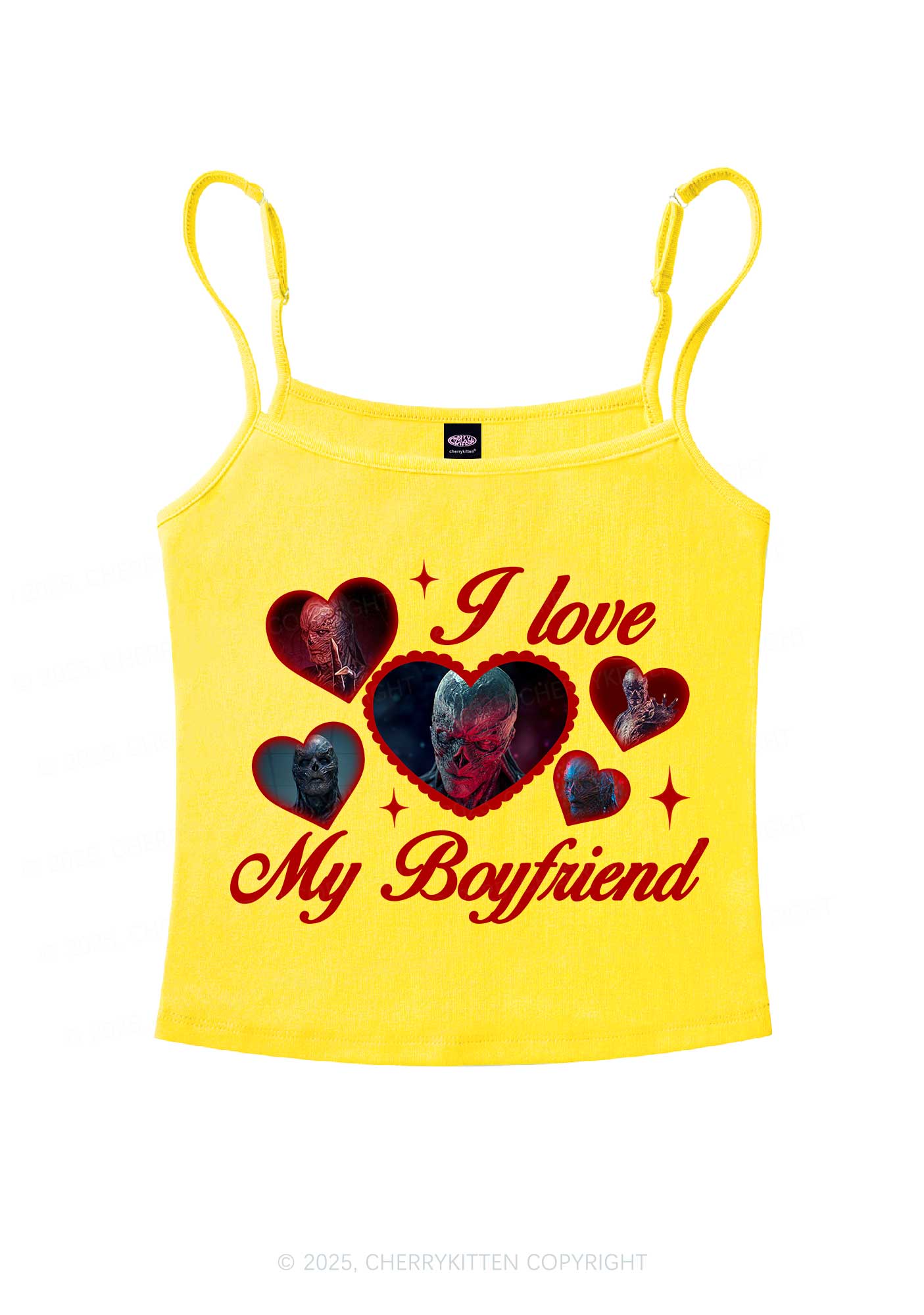I Love My Boyfriend VN Y2K Spaghetti Strap Cami Cherrykitten - Image 6