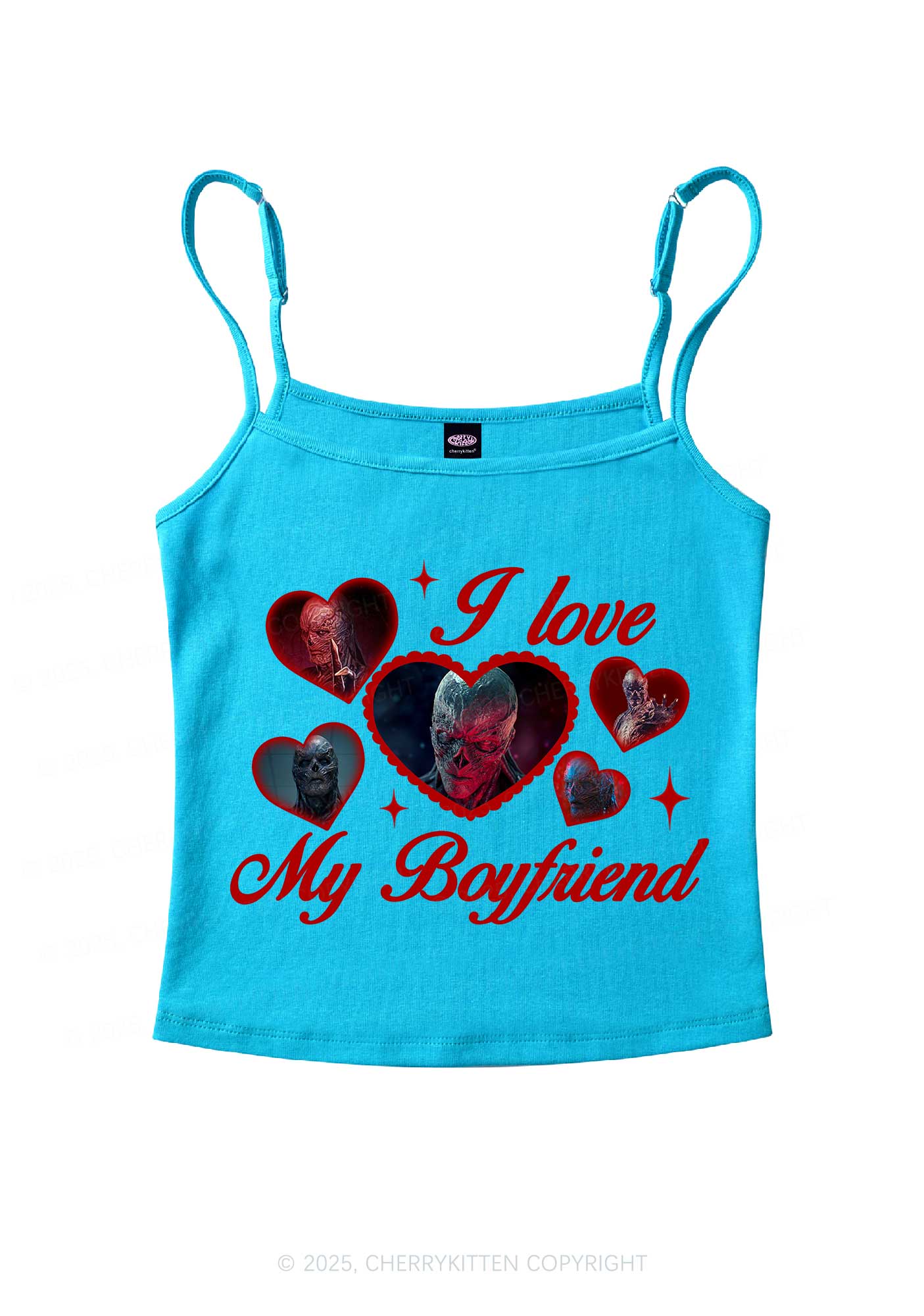 I Love My Boyfriend VN Y2K Spaghetti Strap Cami Cherrykitten - Image 7