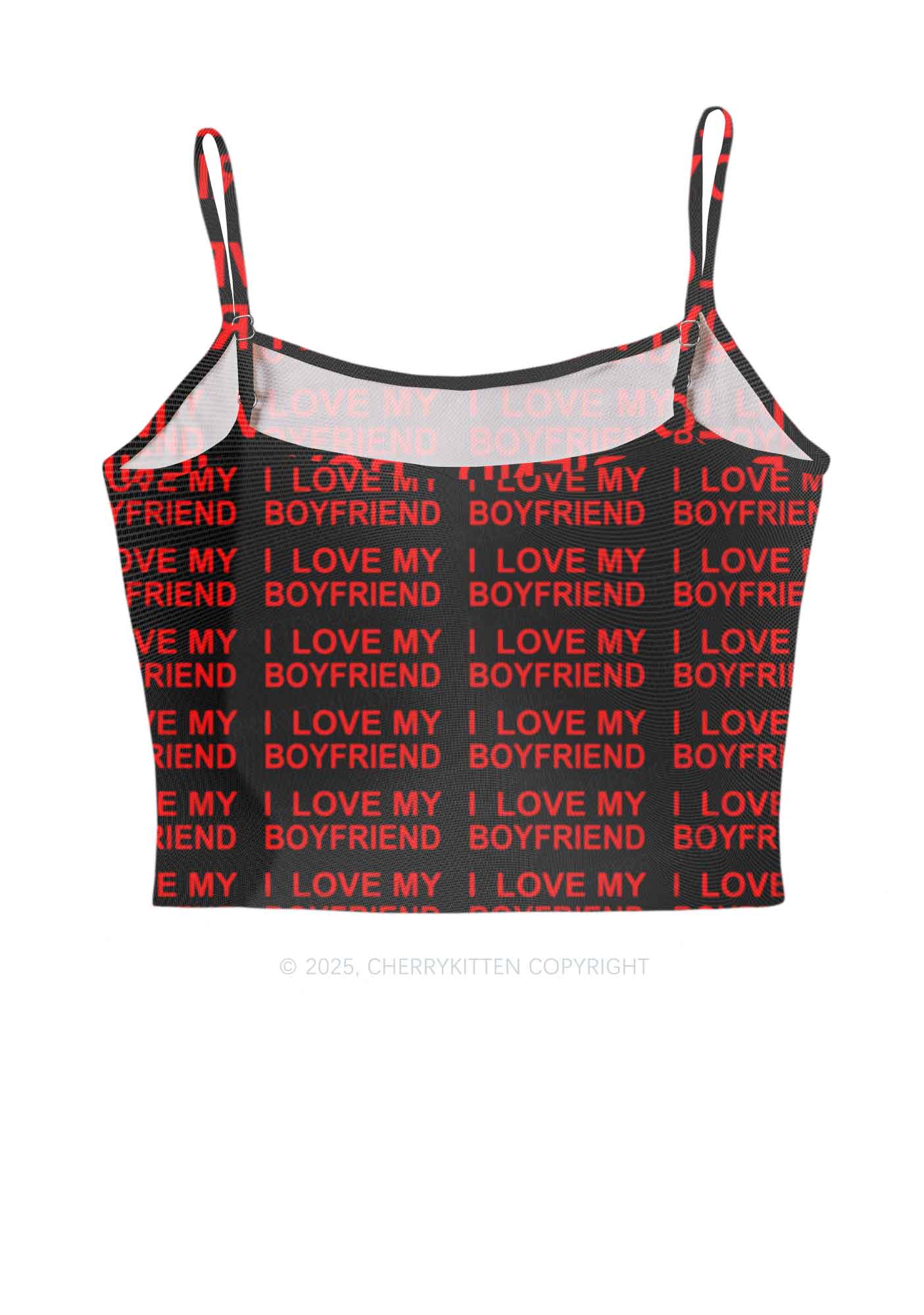 I Love My Boyfriend Y2K Mesh Cami Tank Cherrykitten - Image 2