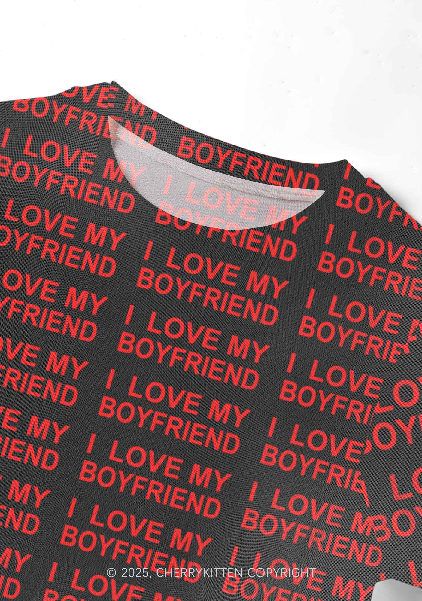 I Love My Boyfriend Y2K Mesh Crop Top Cherrykitten - Image 4