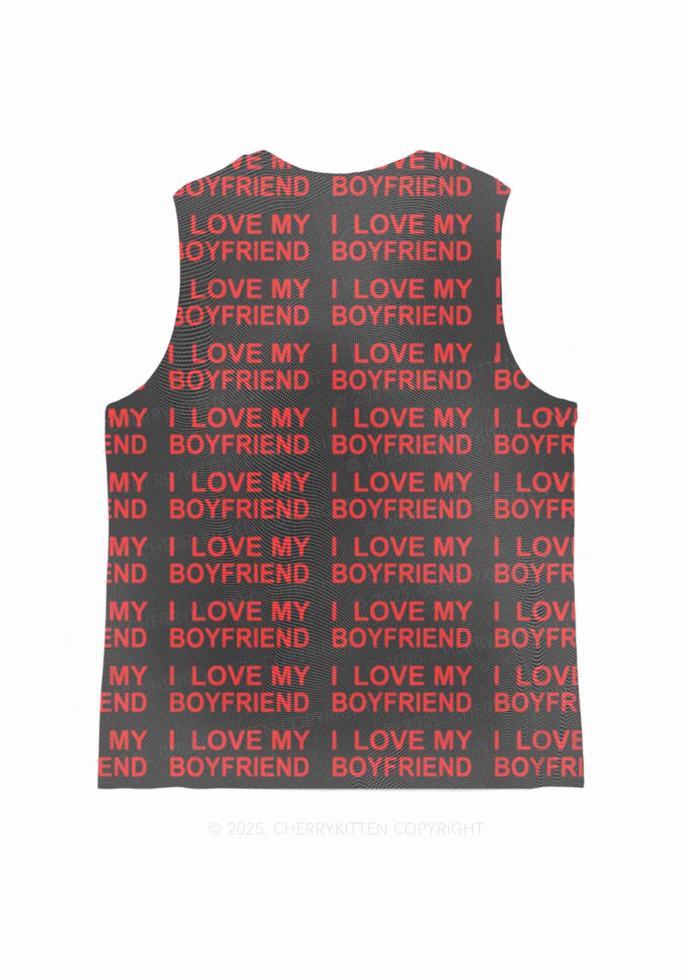 I Love My Boyfriend Y2K Mesh Muscle Tank Cherrykitten - Image 2