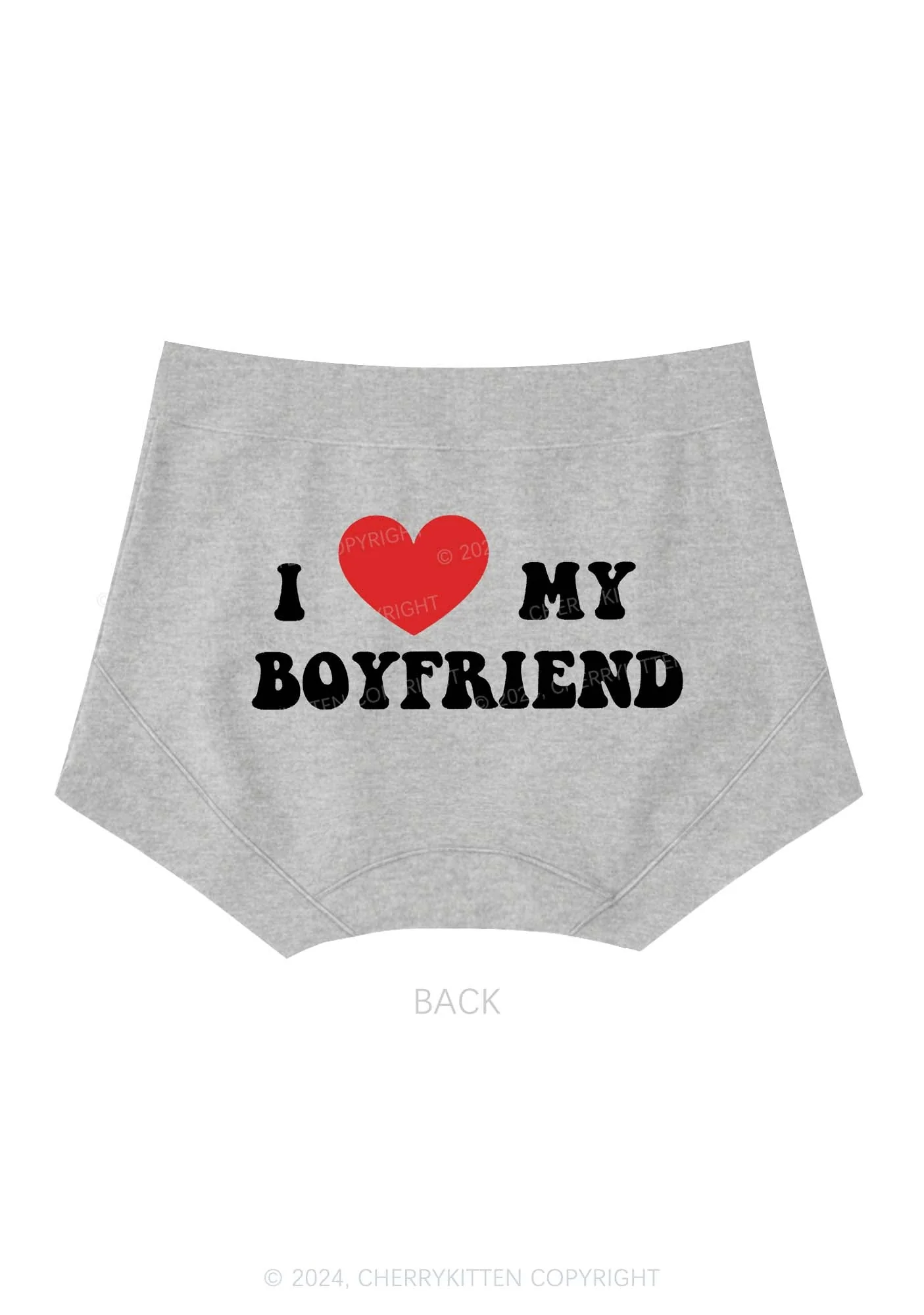I Love My Boyfriend Y2K Mid Rise Waist Boyshort Cherrykitten - Image 5