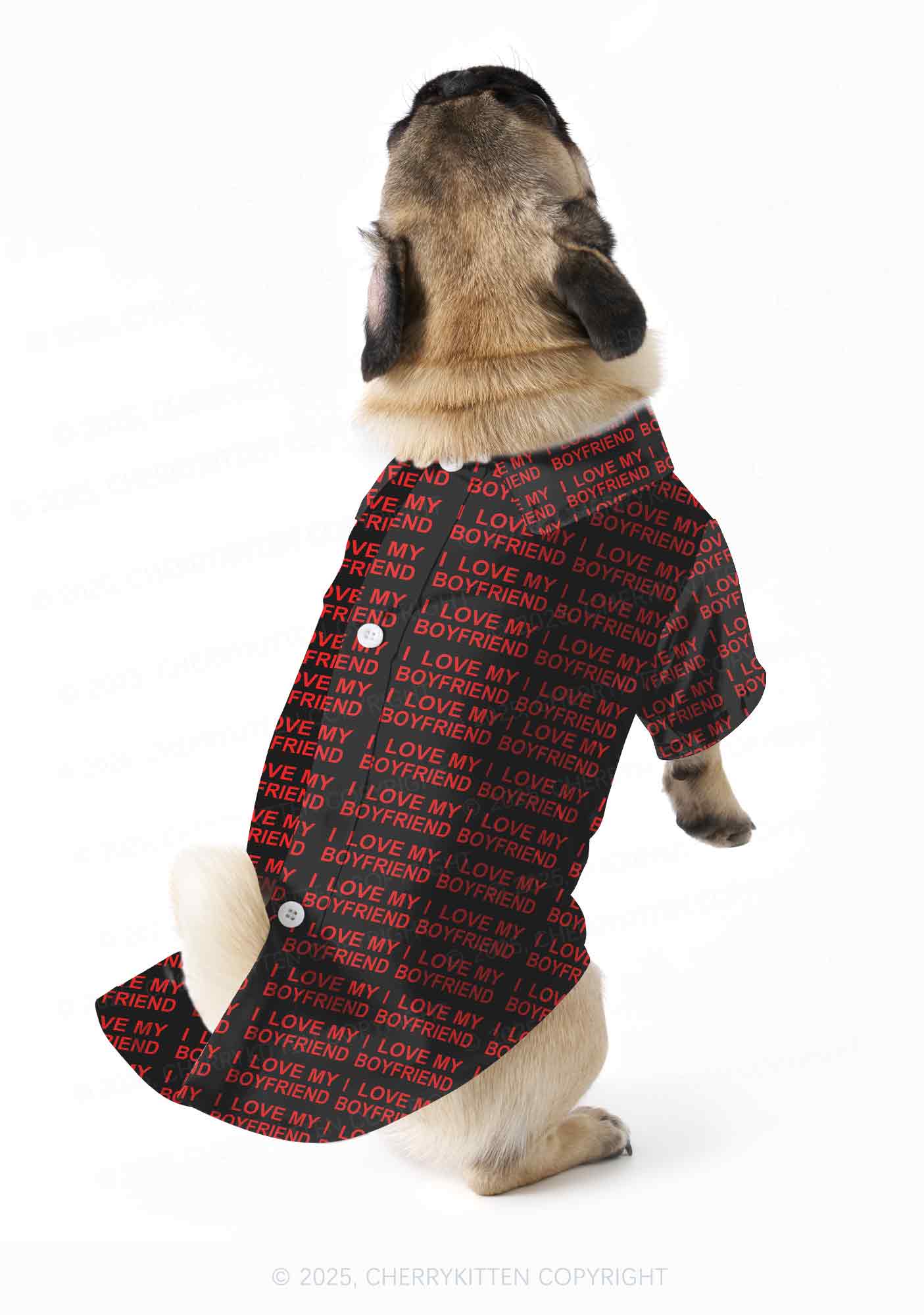 I Love My Boyfriend Y2K Pet Shirts Cherrykitten - Image 2