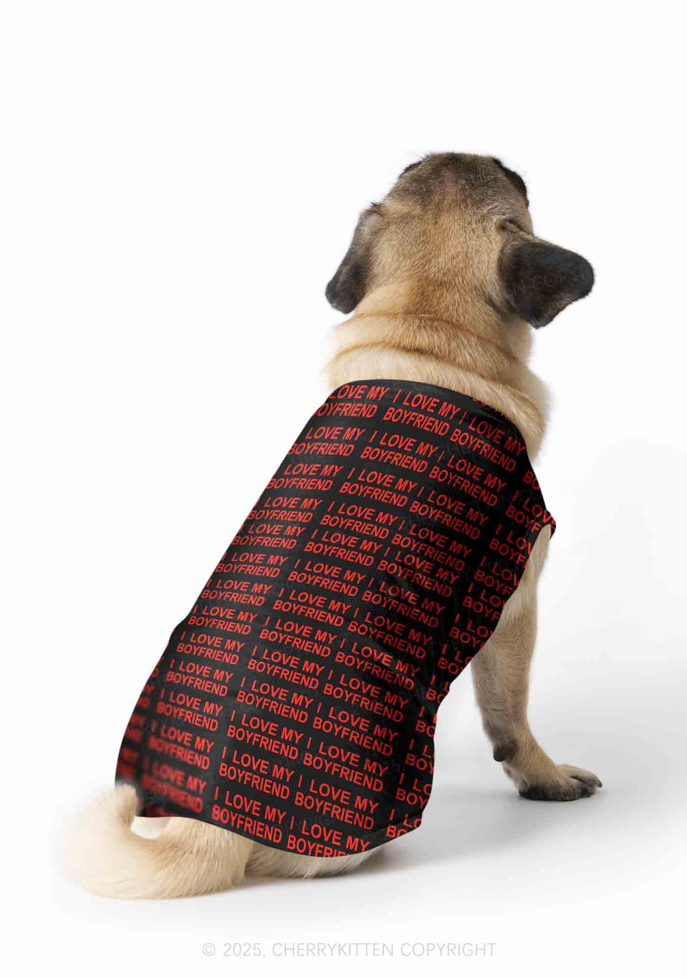I Love My Boyfriend Y2K Pet Tank Top Cherrykitten - Image 2
