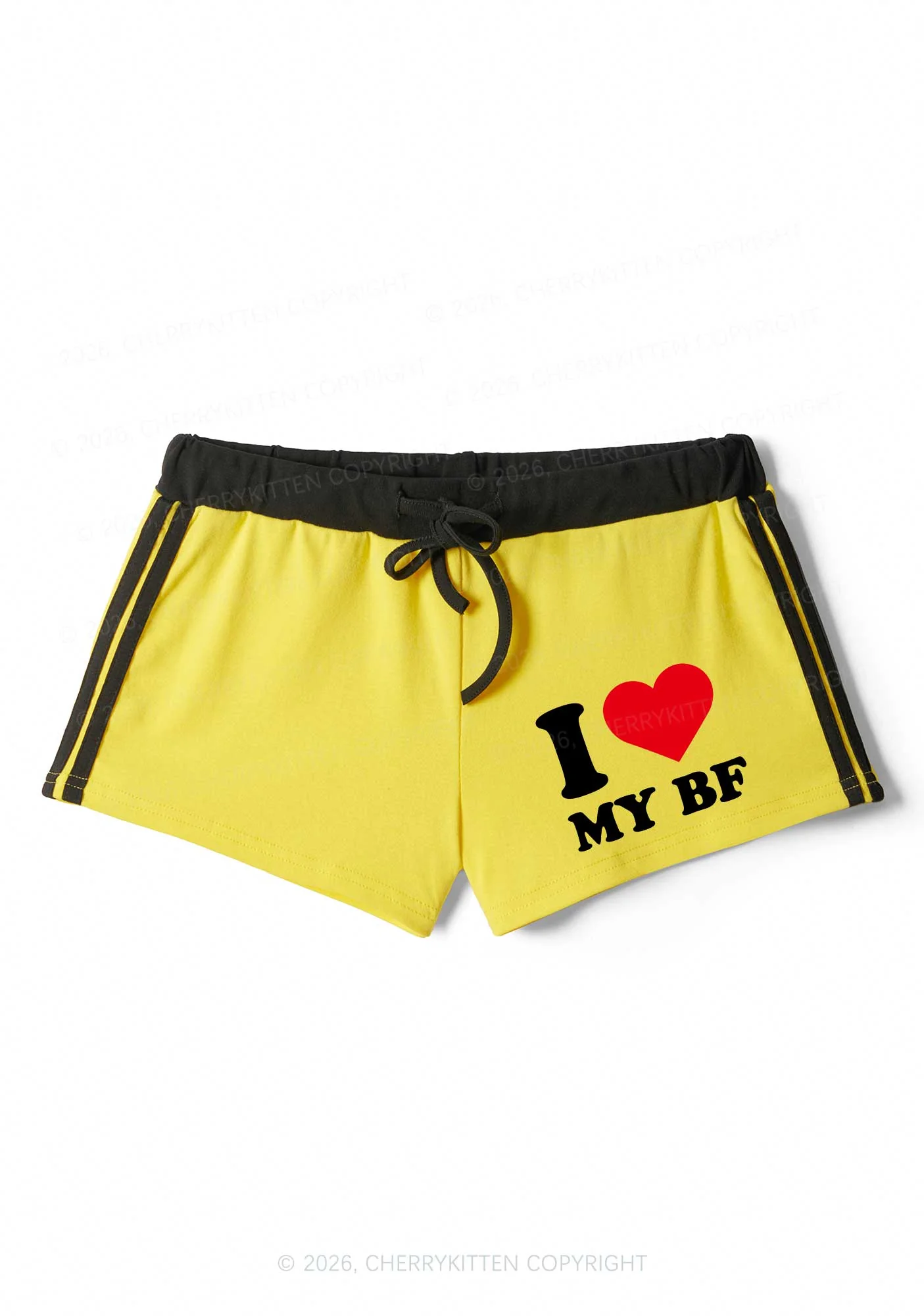 I Love My GF Valentine's Day Y2K Drawstring Mini Shorts Cherrykitten - Image 7