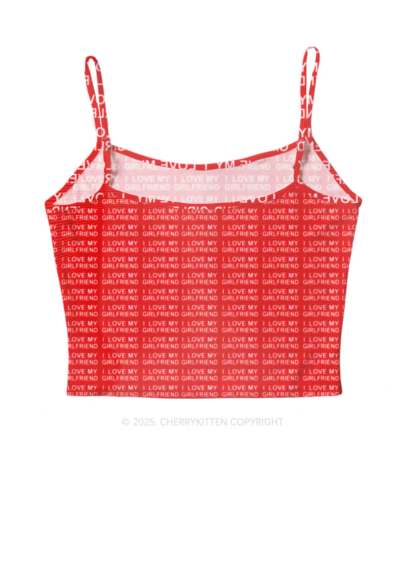 I Love My Girlfriend Y2K Mesh Cami Tank Cherrykitten - Image 2