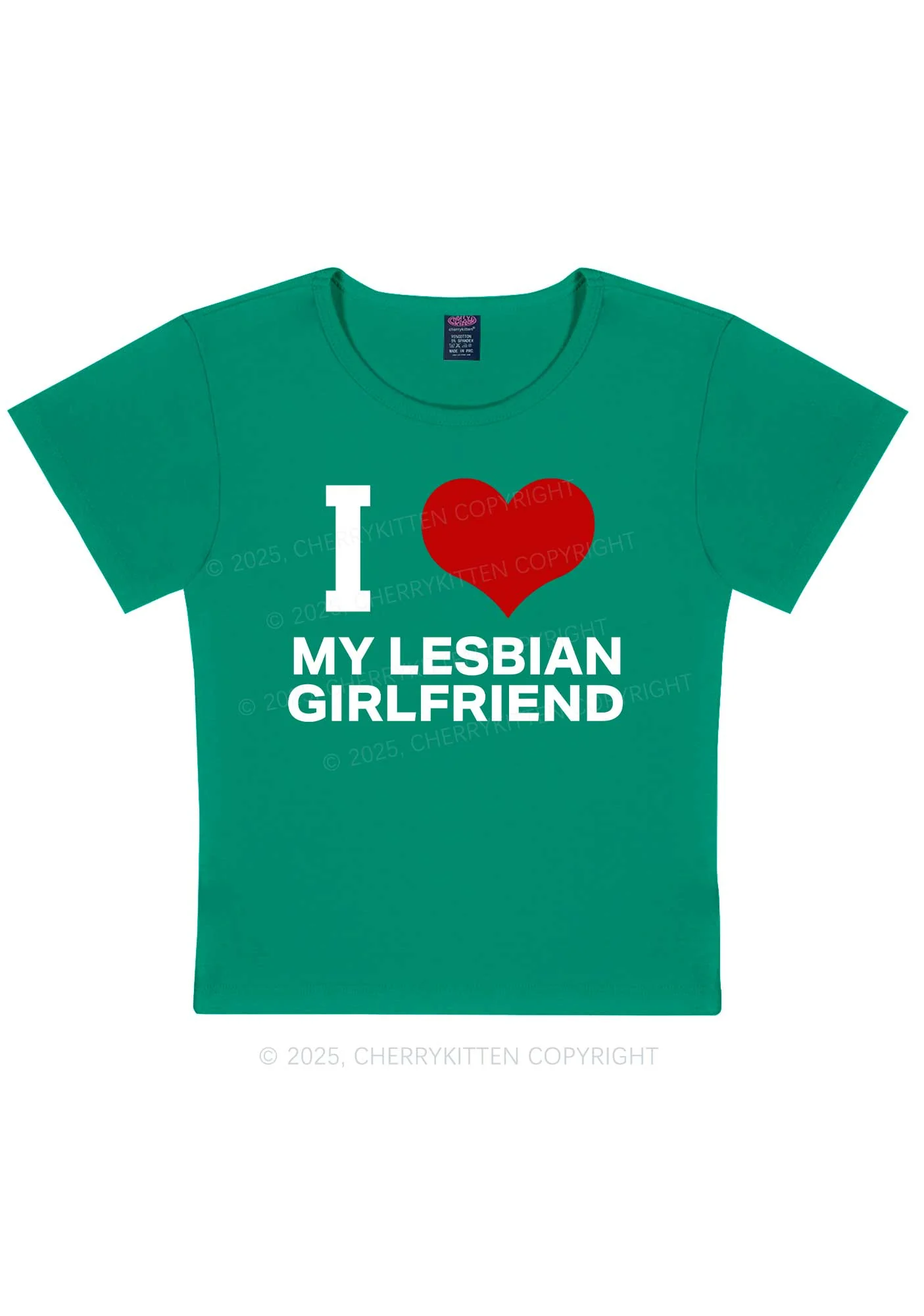 I Love My Lesbian GF Y2K Baby Tee Cherrykitten - Image 11