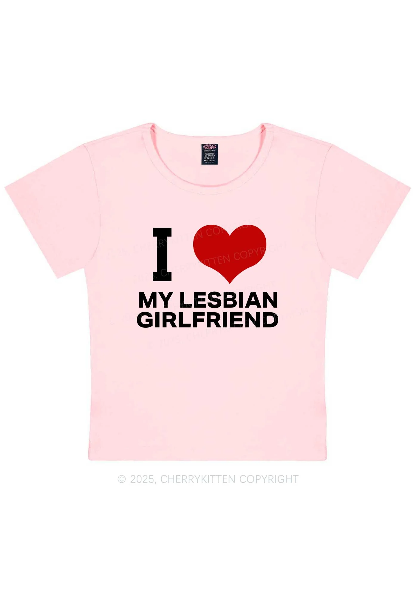 I Love My Lesbian GF Y2K Baby Tee Cherrykitten - Image 12