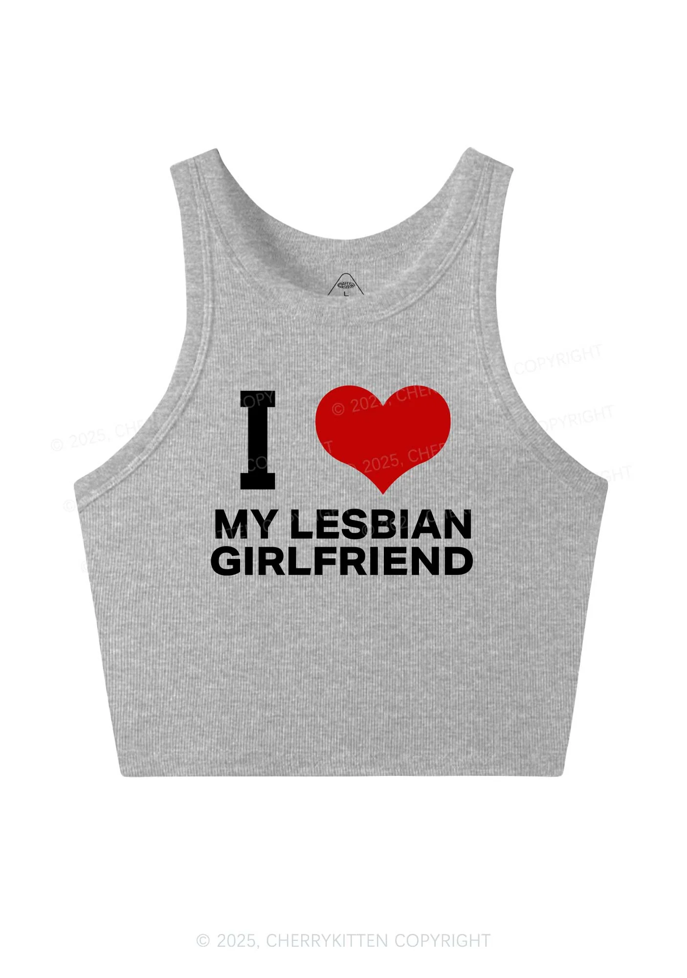I Love My Lesbian GF Y2K Crop Tank Top Cherrykitten - Image 4