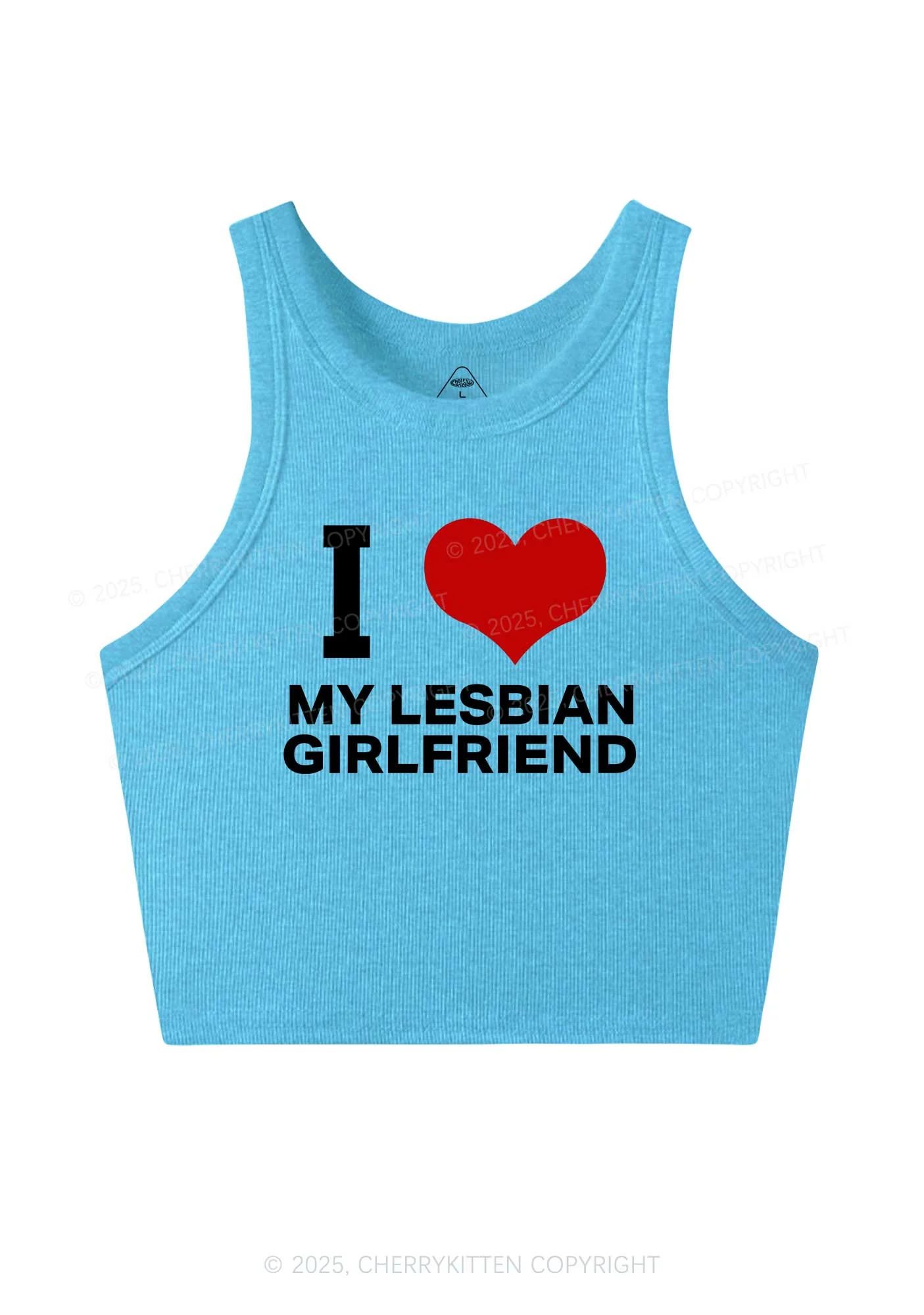 I Love My Lesbian GF Y2K Crop Tank Top Cherrykitten - Image 5