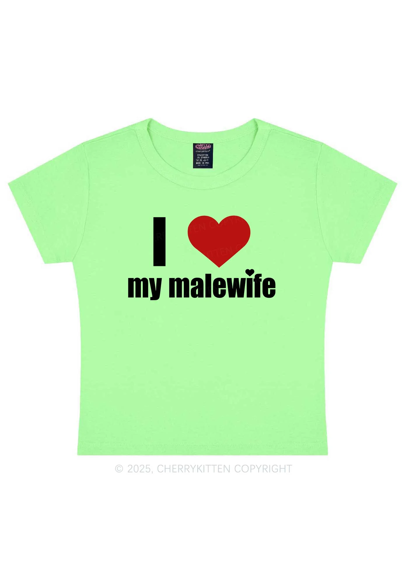 I Love My Malewife Pride Y2K Baby Tee Cherrykitten - Image 11