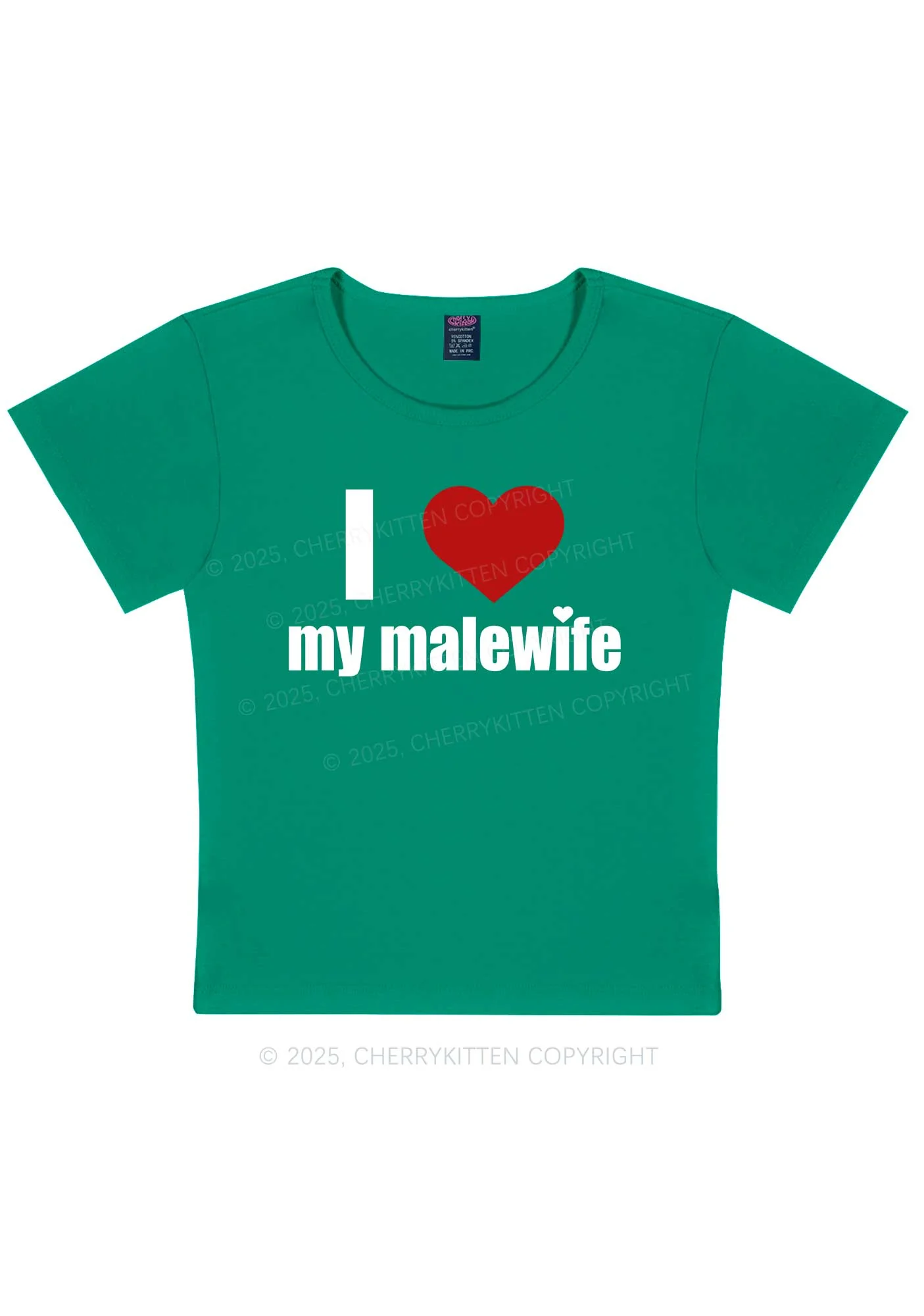 I Love My Malewife Pride Y2K Baby Tee Cherrykitten - Image 12
