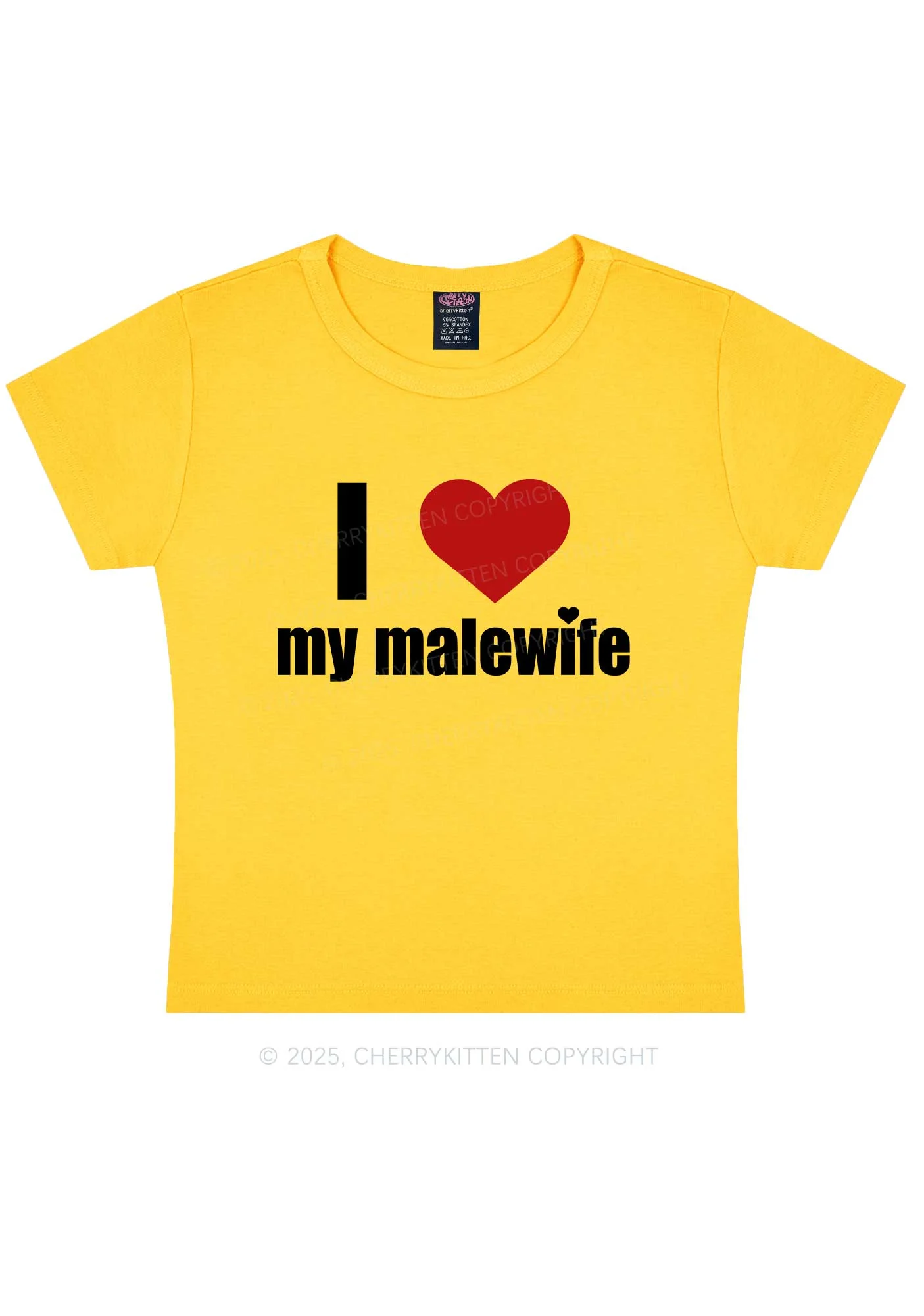I Love My Malewife Pride Y2K Baby Tee Cherrykitten - Image 4