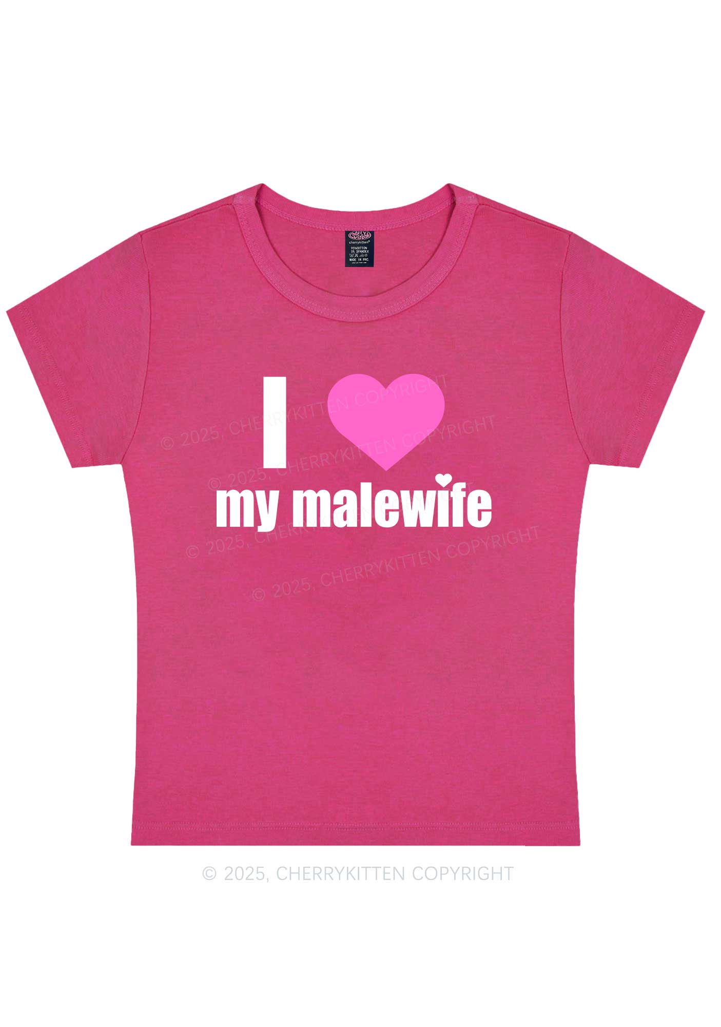 I Love My Malewife Pride Y2K Baby Tee Cherrykitten - Image 6