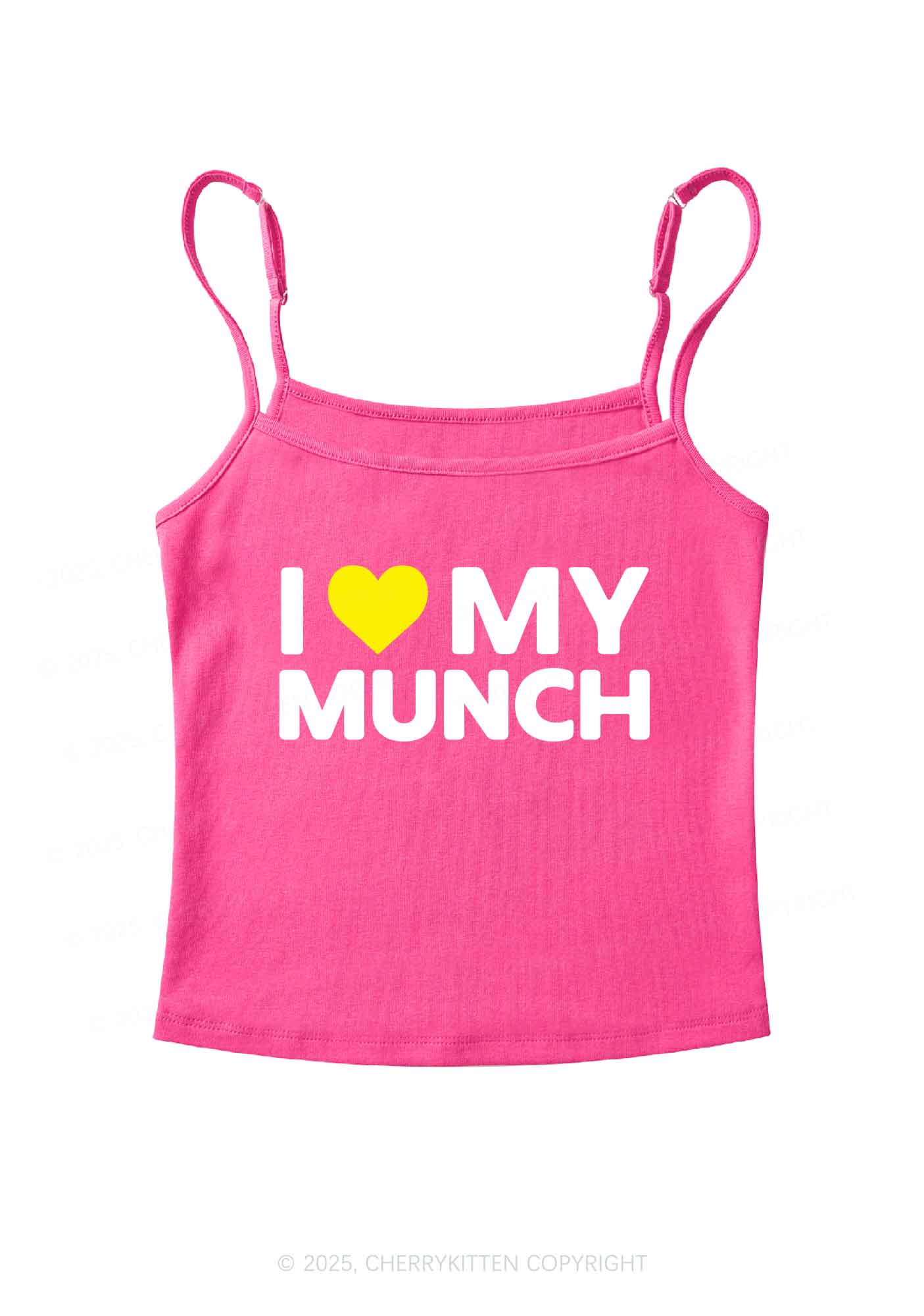 I Love My Munch Y2K Spaghetti Strap Cami Cherrykitten - Image 5