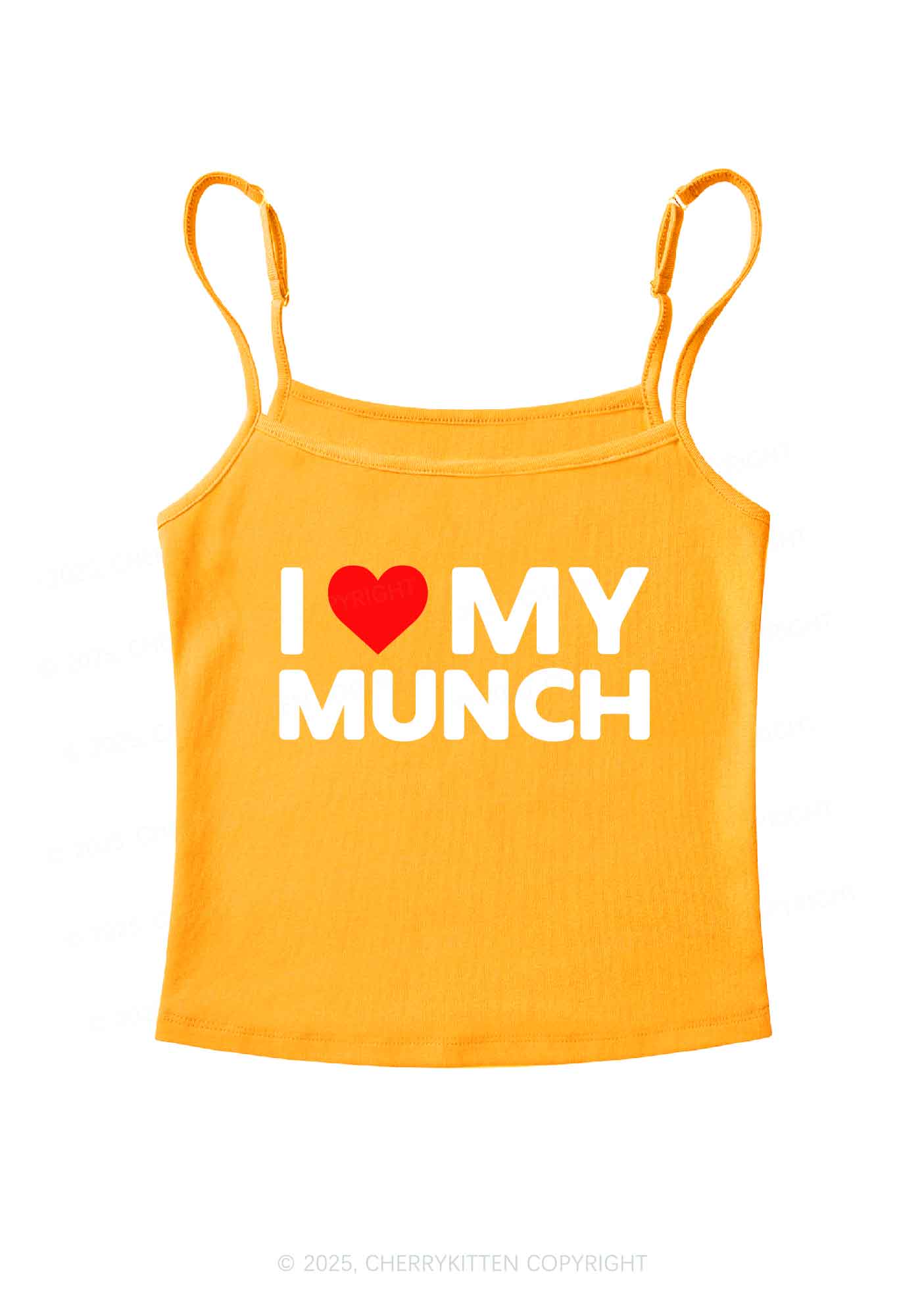 I Love My Munch Y2K Spaghetti Strap Cami Cherrykitten - Image 7
