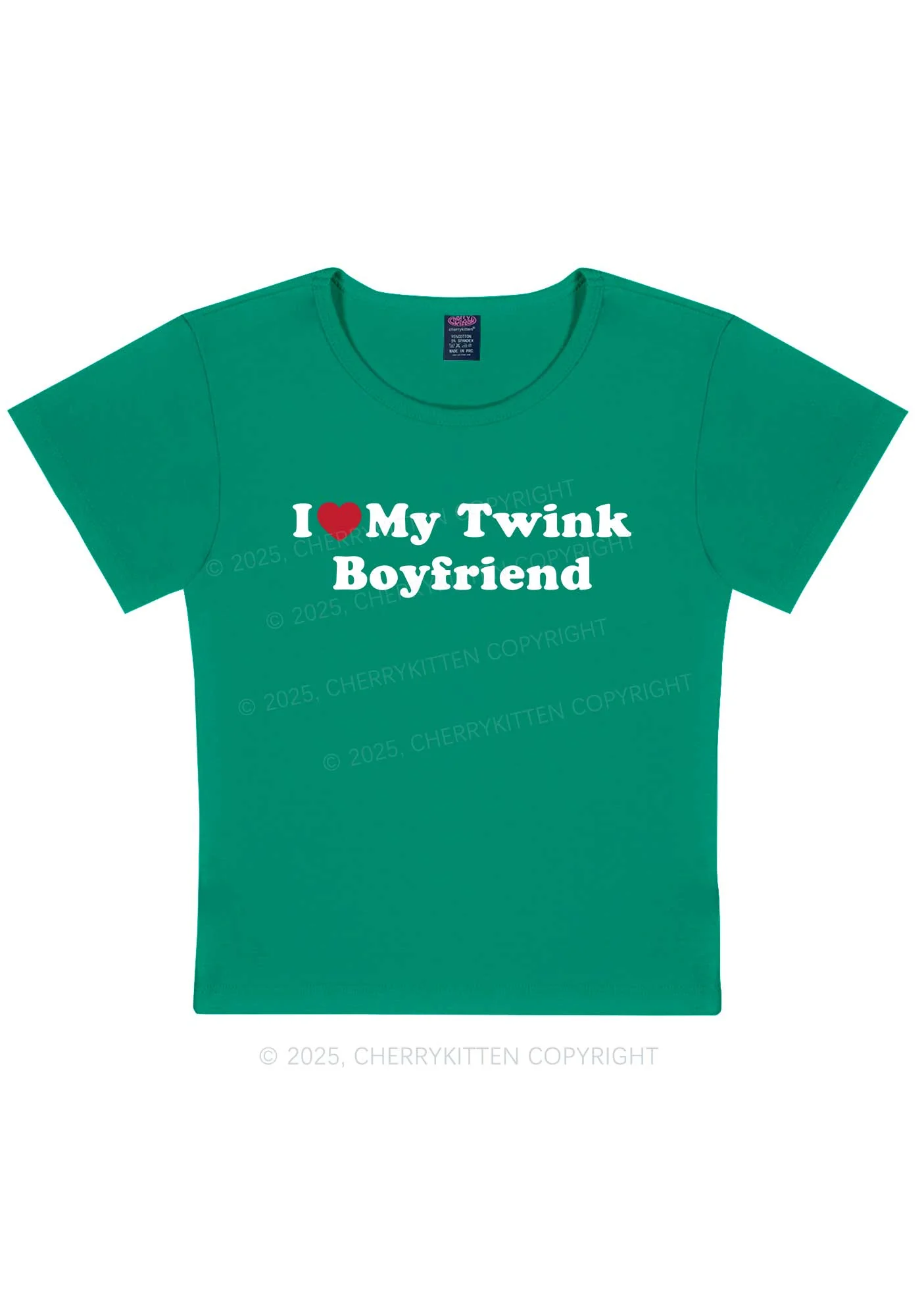 I Love My Twink BF Pride Y2K Baby Tee Cherrykitten - Image 11