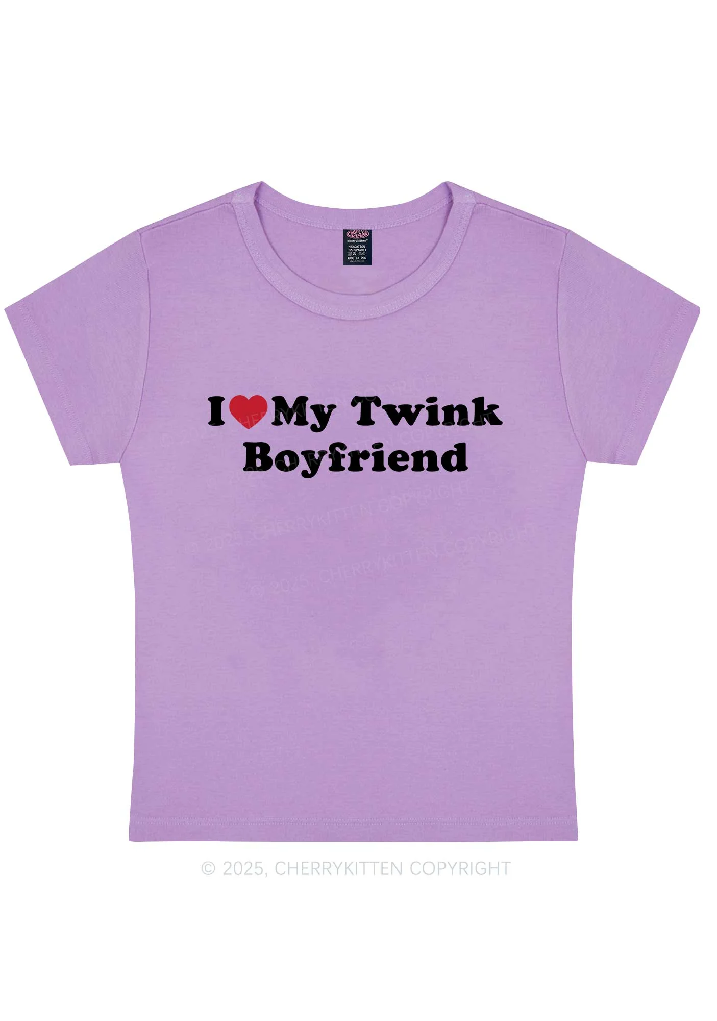 I Love My Twink BF Pride Y2K Baby Tee Cherrykitten - Image 6
