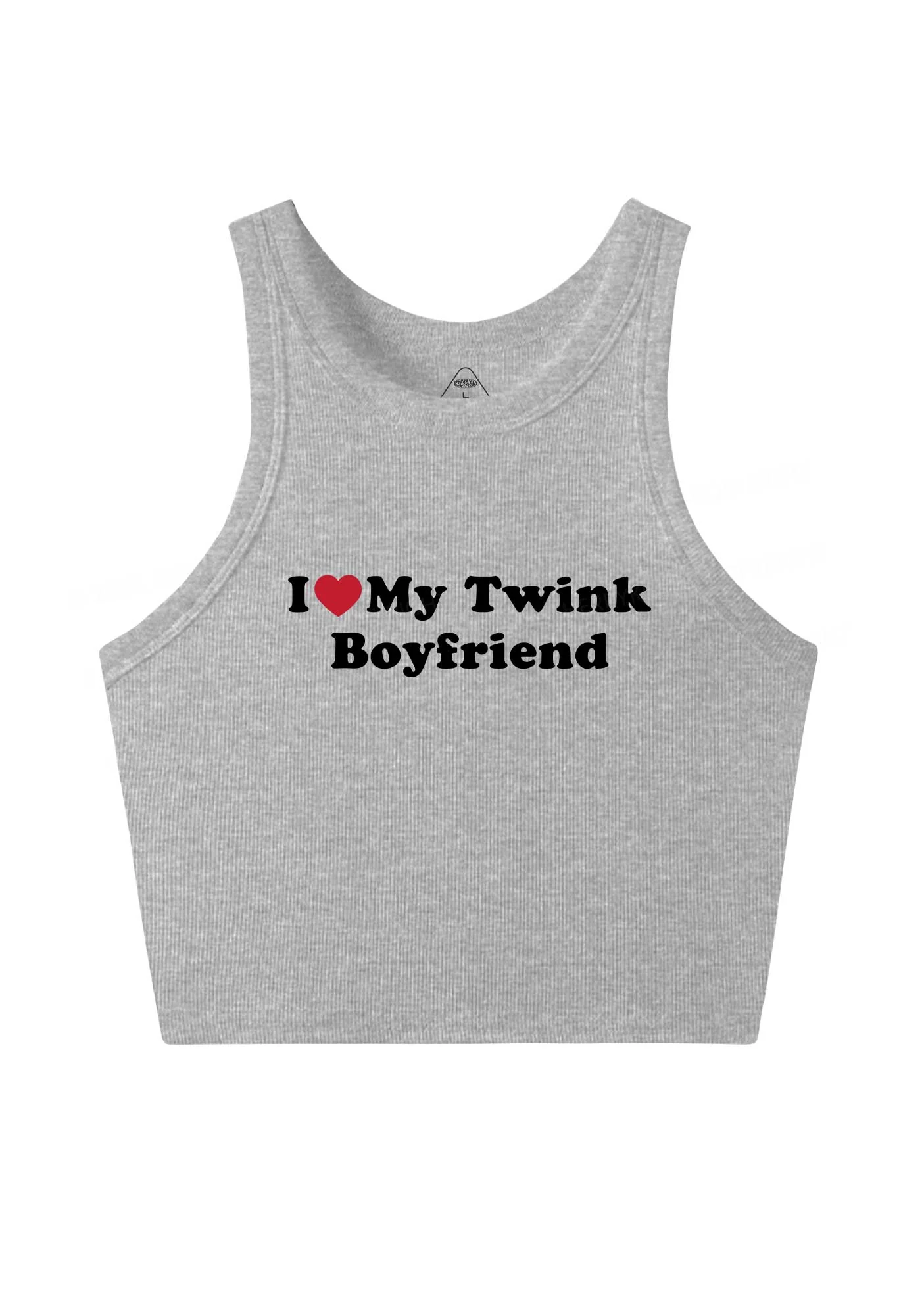 I Love My Twink BF Pride Y2K Crop Tank Top Cherrykitten - Image 4