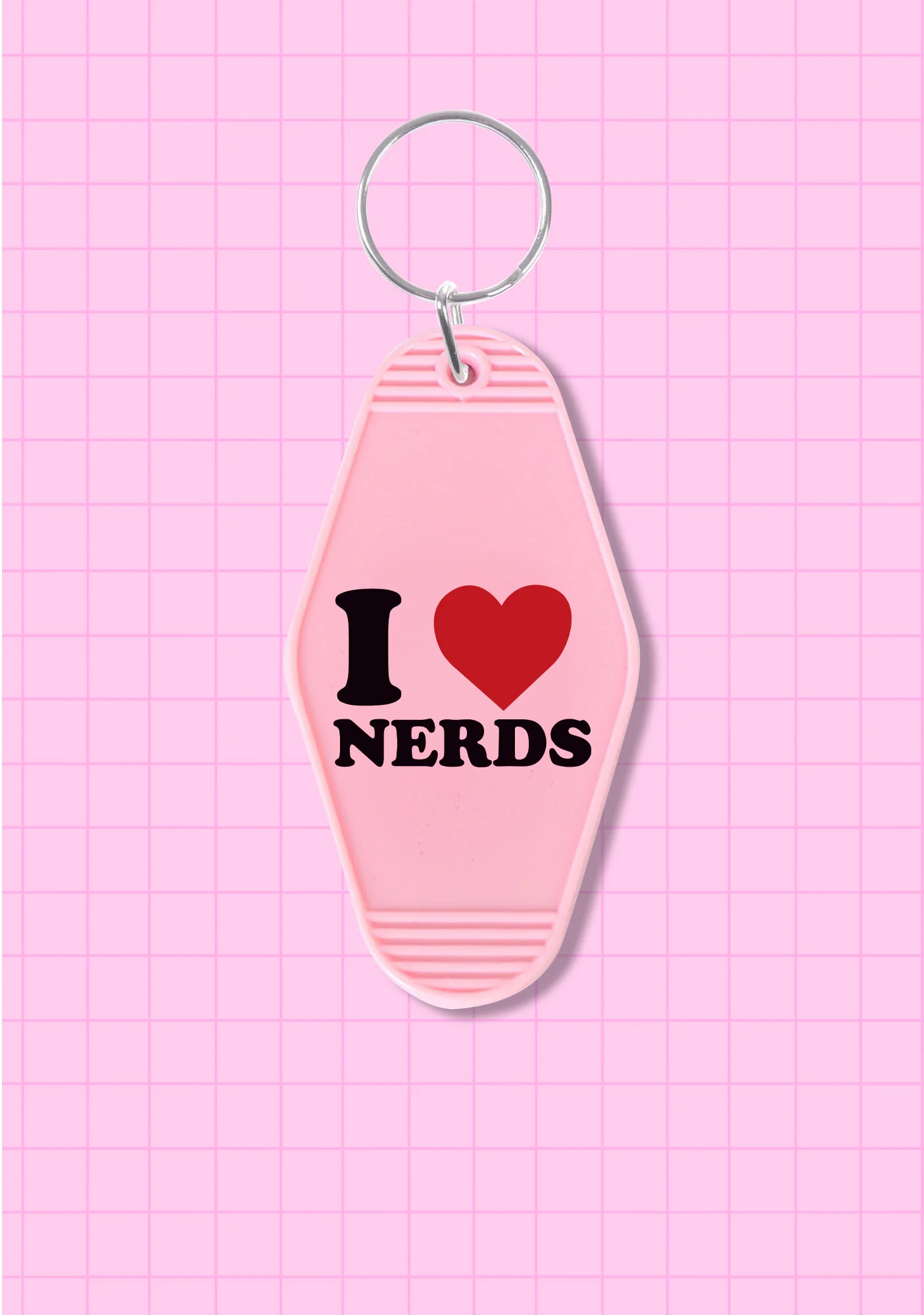 I Love Nerds 1Pc Y2K Hotel Keychain Cherrykitten - Image 3