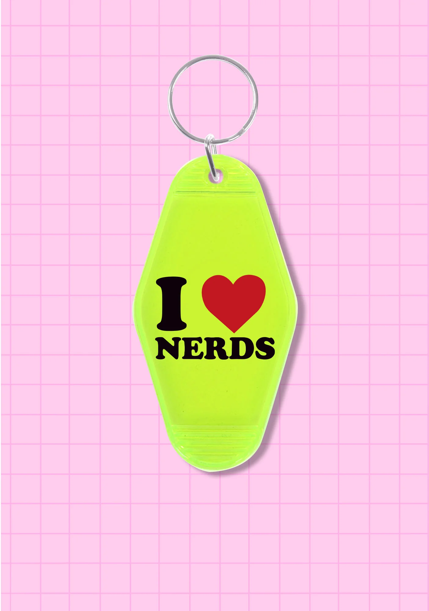 I Love Nerds 1Pc Y2K Hotel Keychain Cherrykitten - Image 4